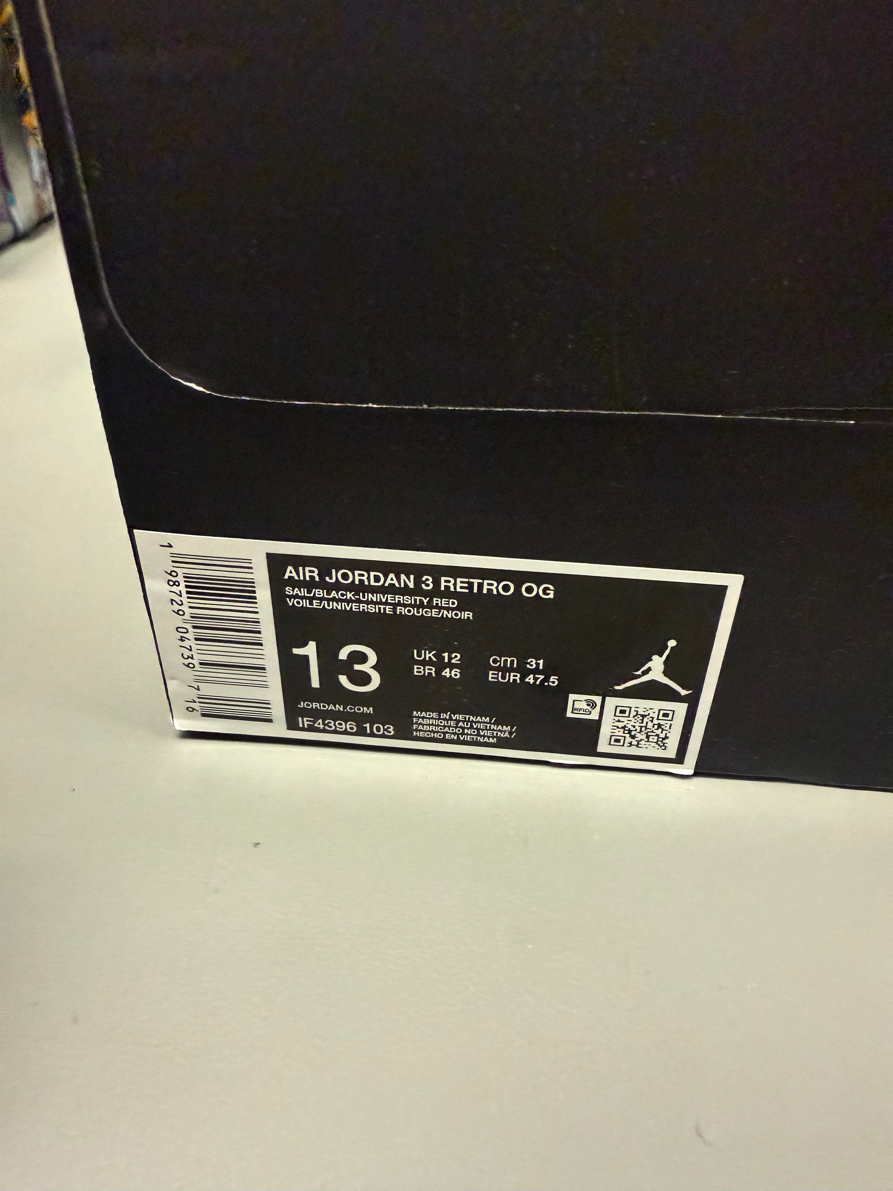 Jordan 3 "Worlds Best Dad" Size 13 Preowned