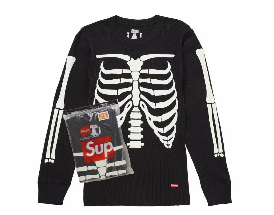 Supreme Hanes Bones Thermal Crew FW25 (1 Pack) Black