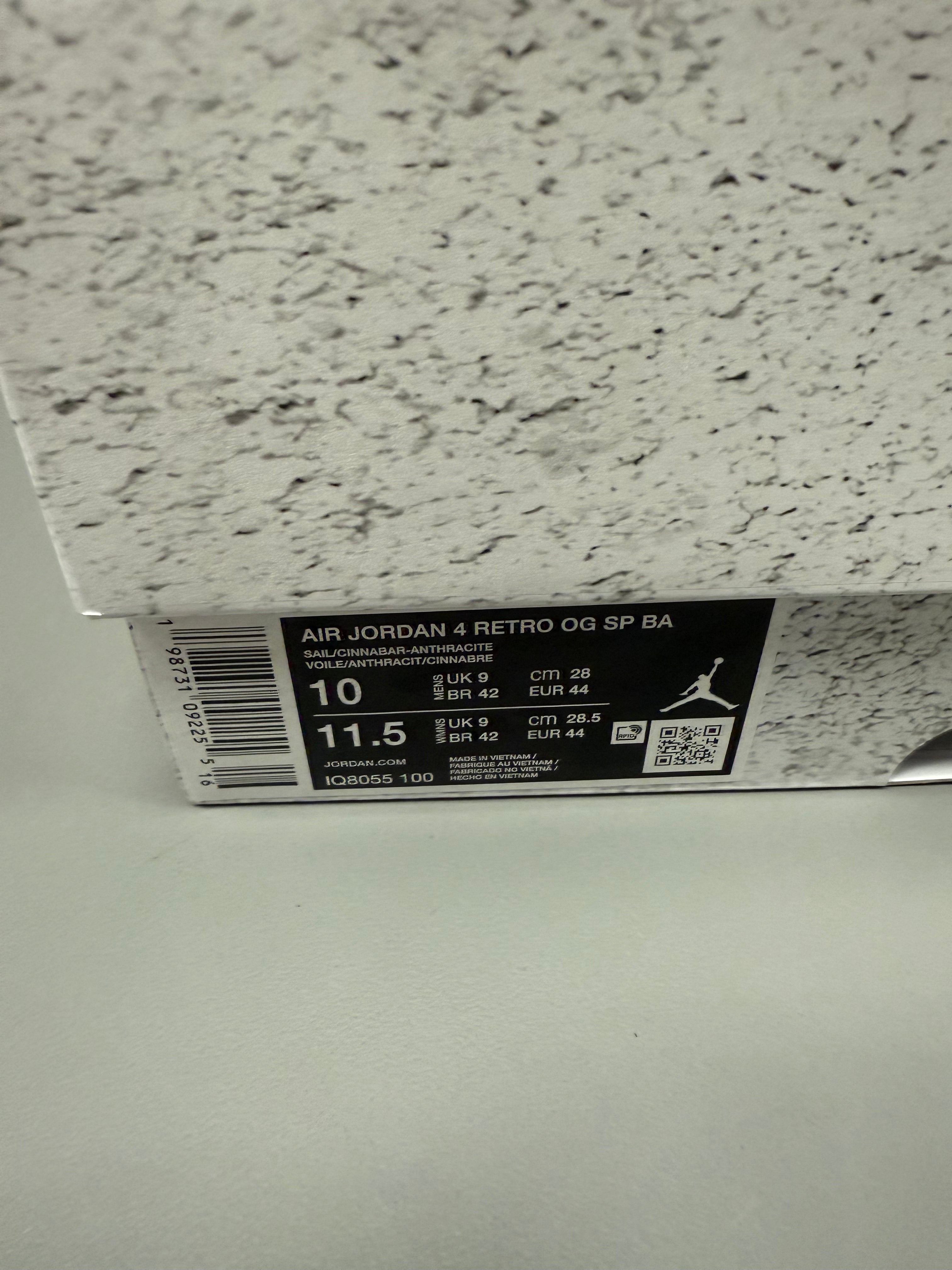 Jordan 4 Retro OG Nigel Sylvester "Brick After Brick" Size 10 Preowned