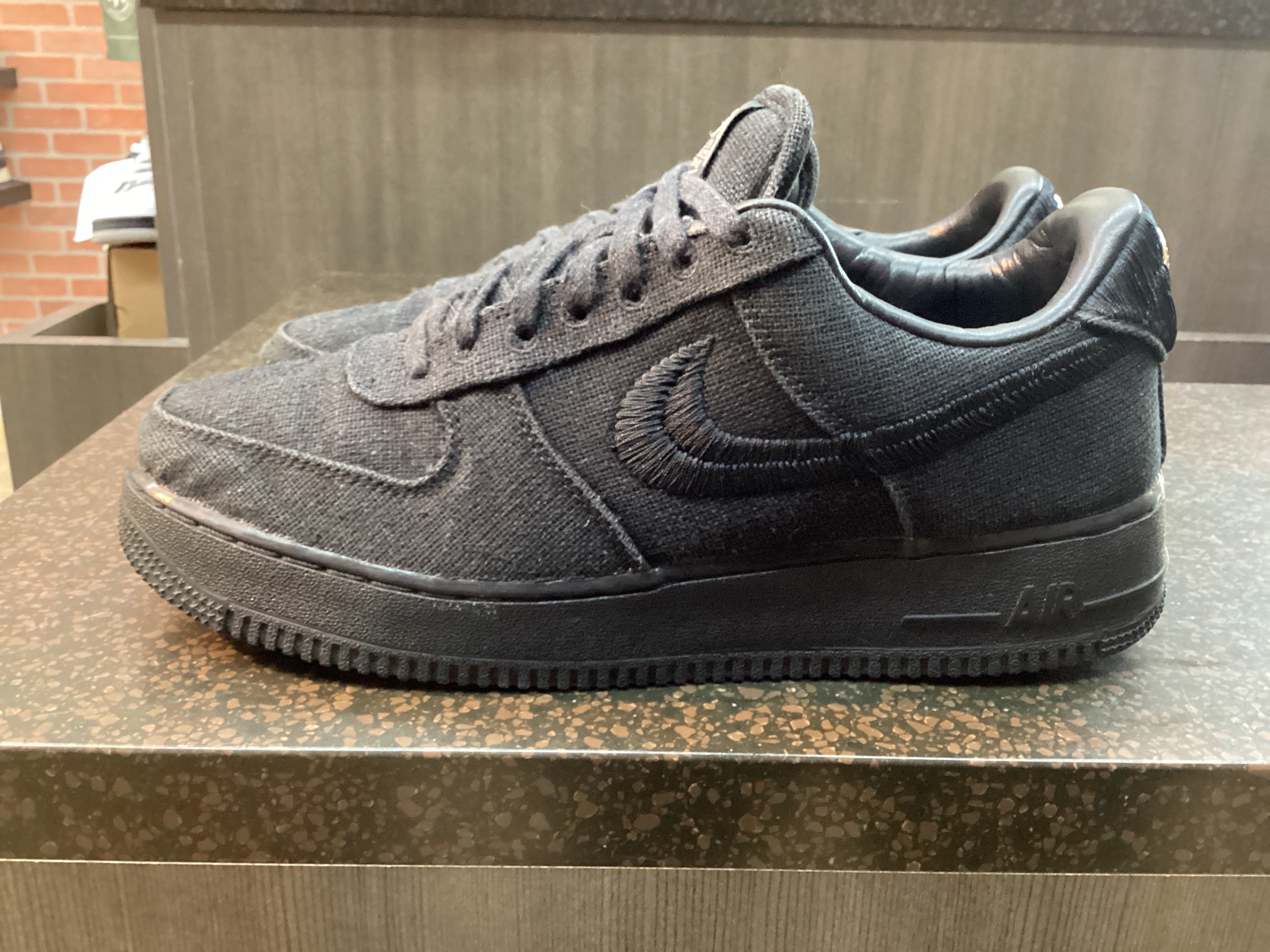 Air Force 1 Low x Stussy " Black" Preowned Size 9