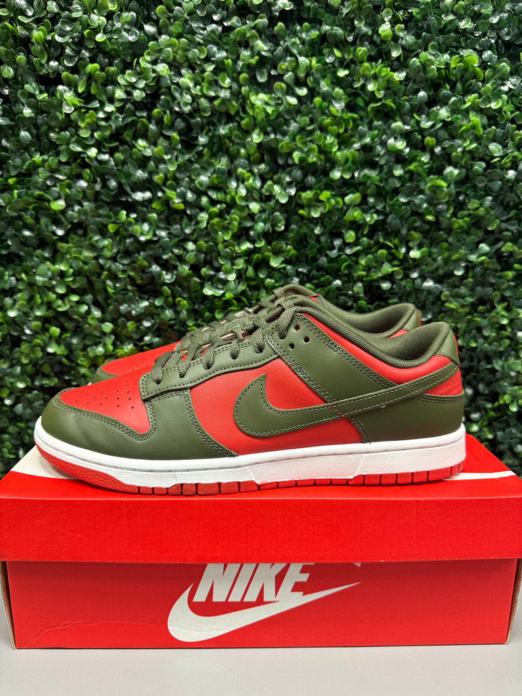Nike Dunk Low "Red Cargo Khaki" Size 11 Preowned