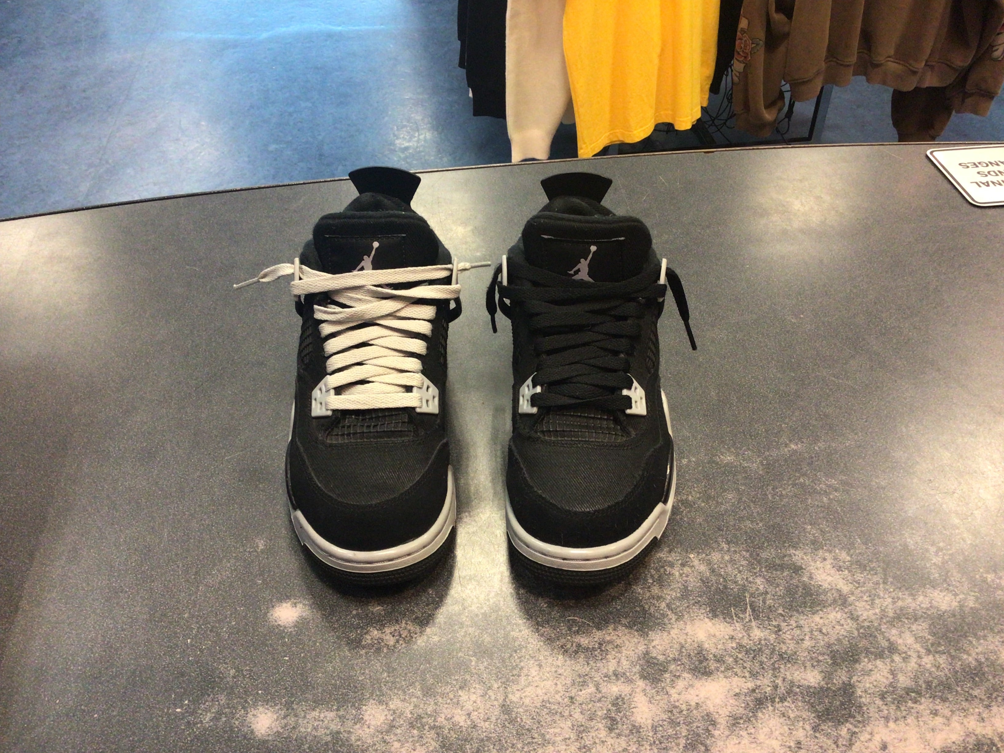 Jordan 4 Retro “Black Canvas” (GS) preowned size 6y no box