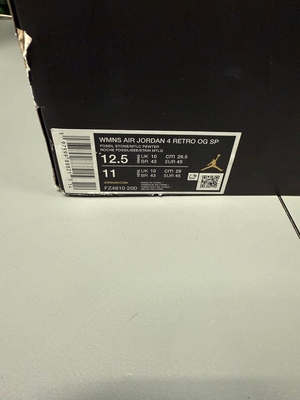 Jordan 4 X A Ma Maniere "WYWS" Size 12.5W / 11M Preowned