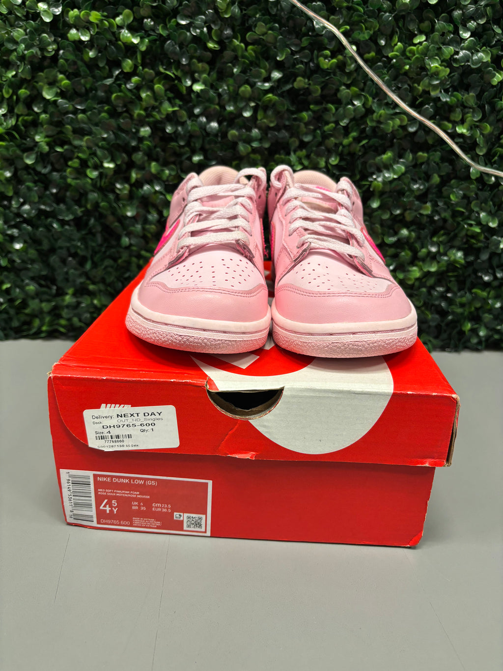 Nike Dunk Low GS "Triple Pink" Size 4.5Y Preowned