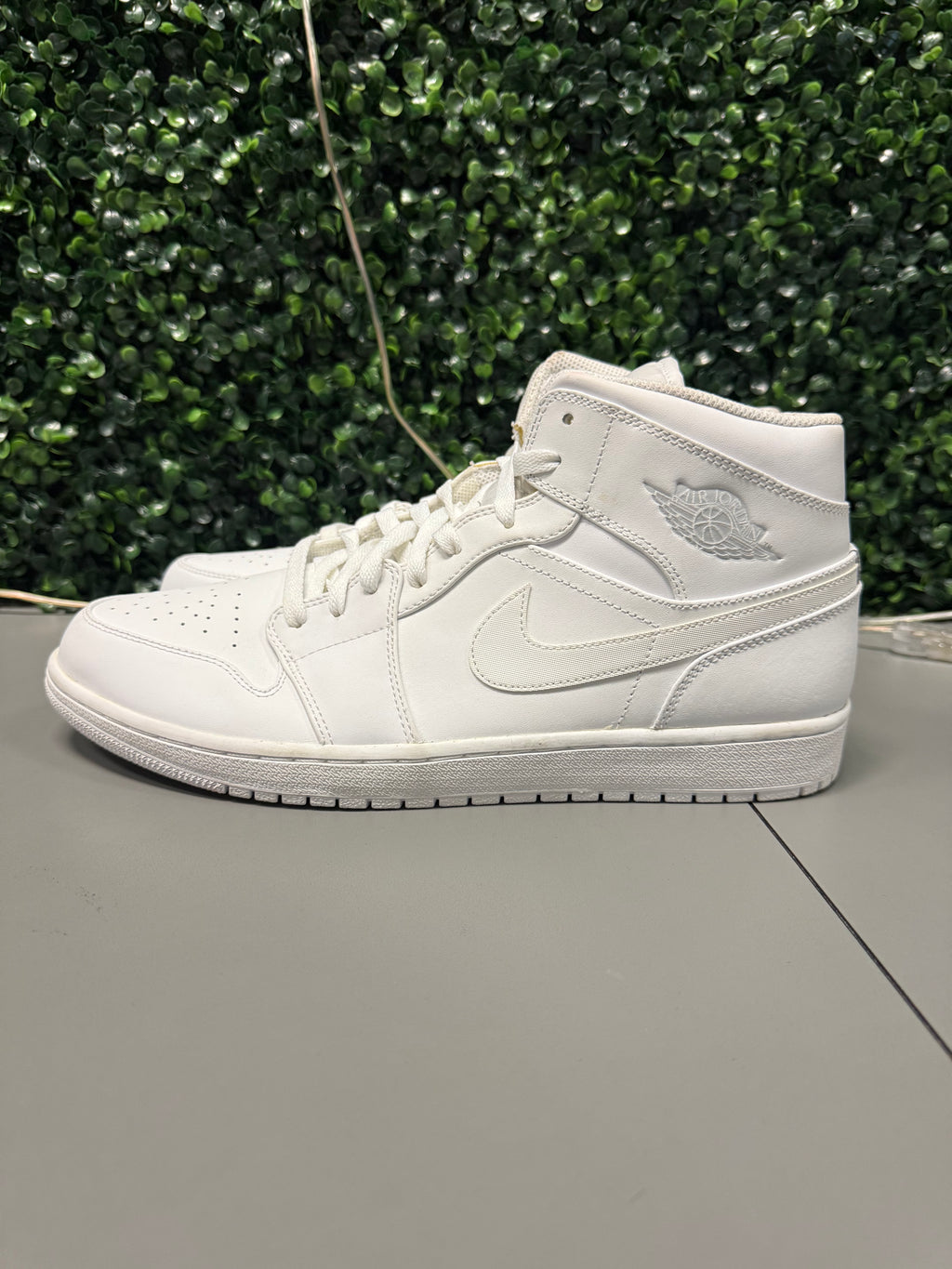 Jordan 1 Mid "Triple White" Size 13 Preowned