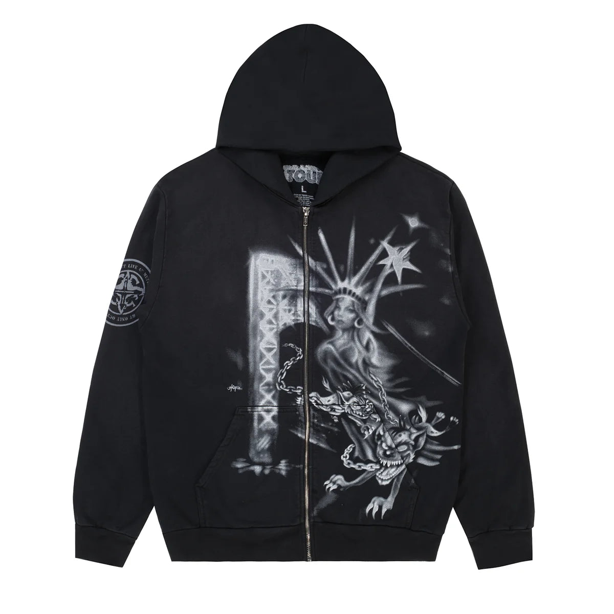 Travis Scott Zip Up Hoodie Metlife “Liberty”