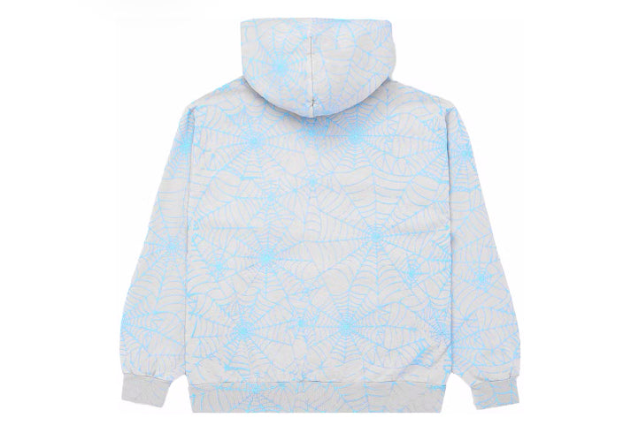 Sp5der AOP Web Hoodie “Heather Grey”