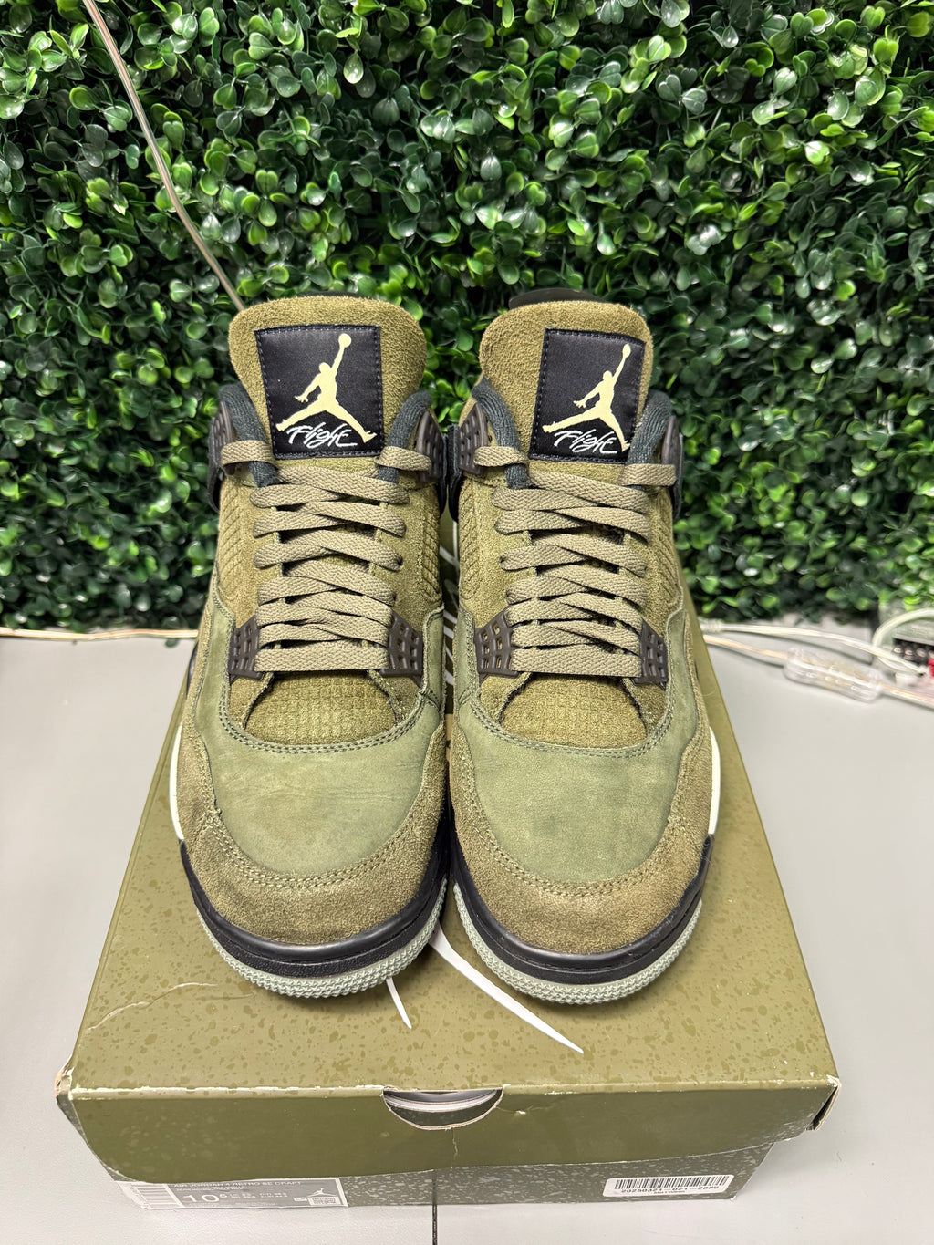 Jordan 4 "Craft Olive" Size 10.5 Preonwed
