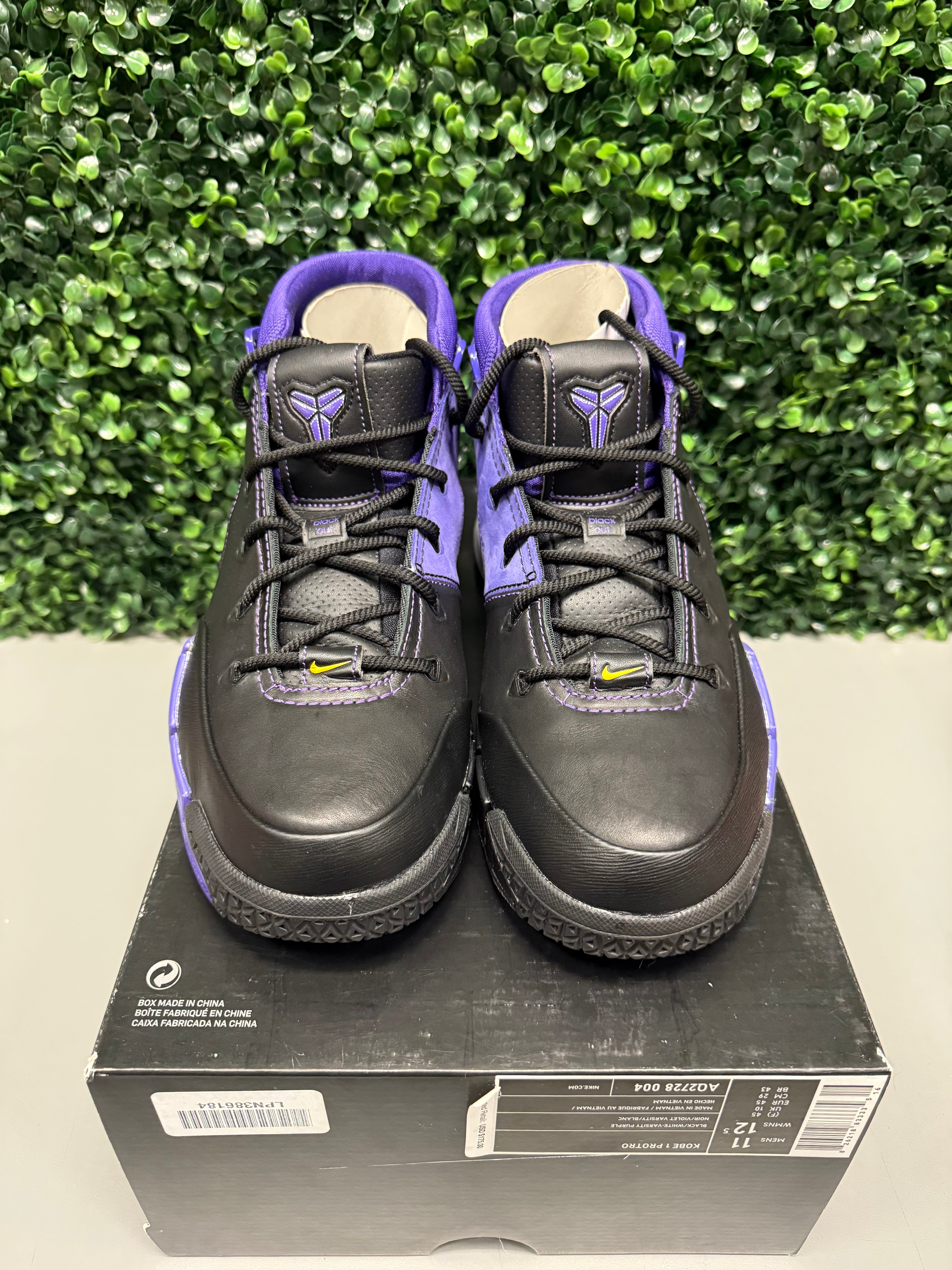 Nike Kobe 1 Protro "Purple Reign" Size 11 Preowned