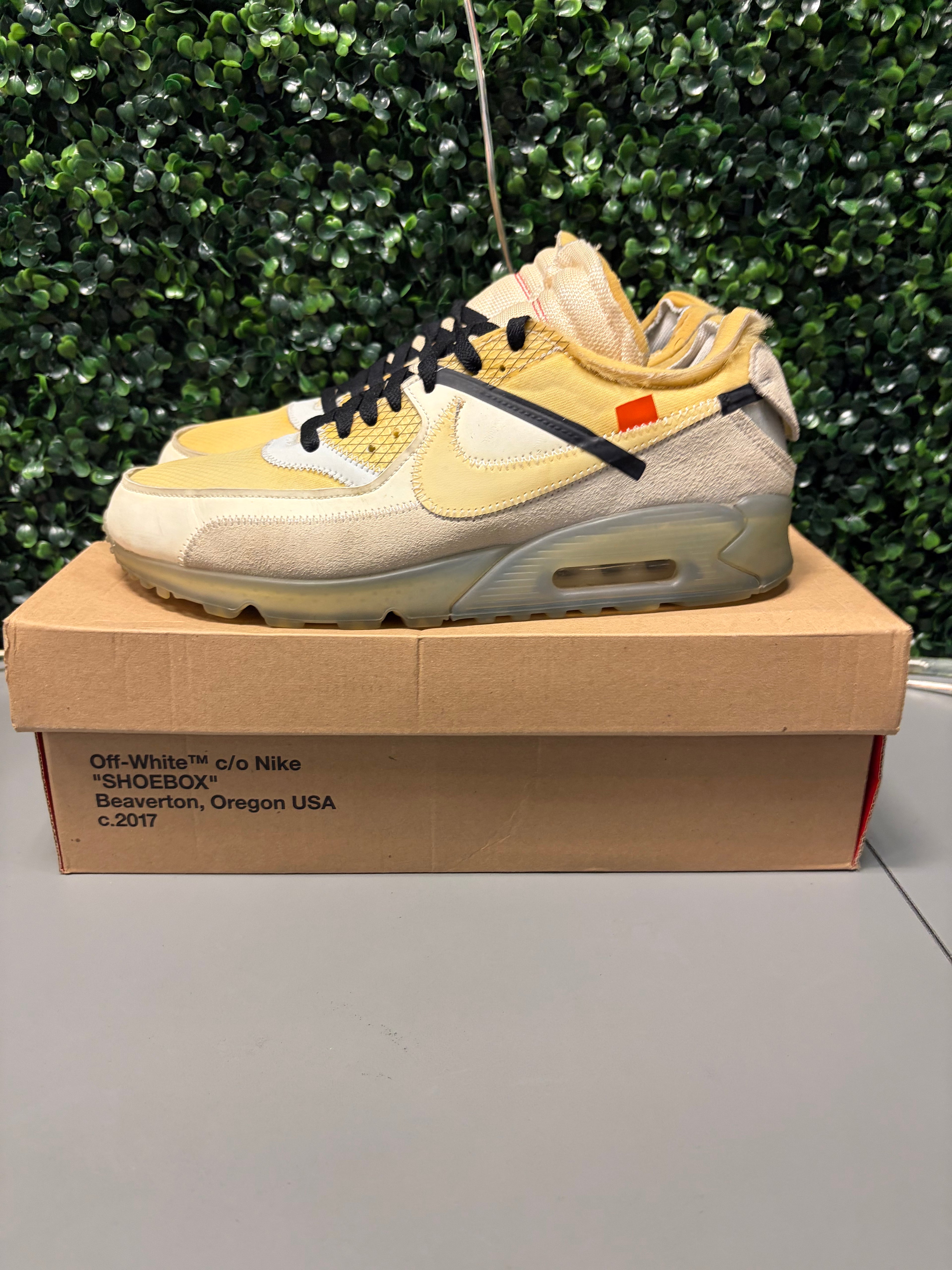 Nike Air Max 90 "Off-White" Size 11 Preowned