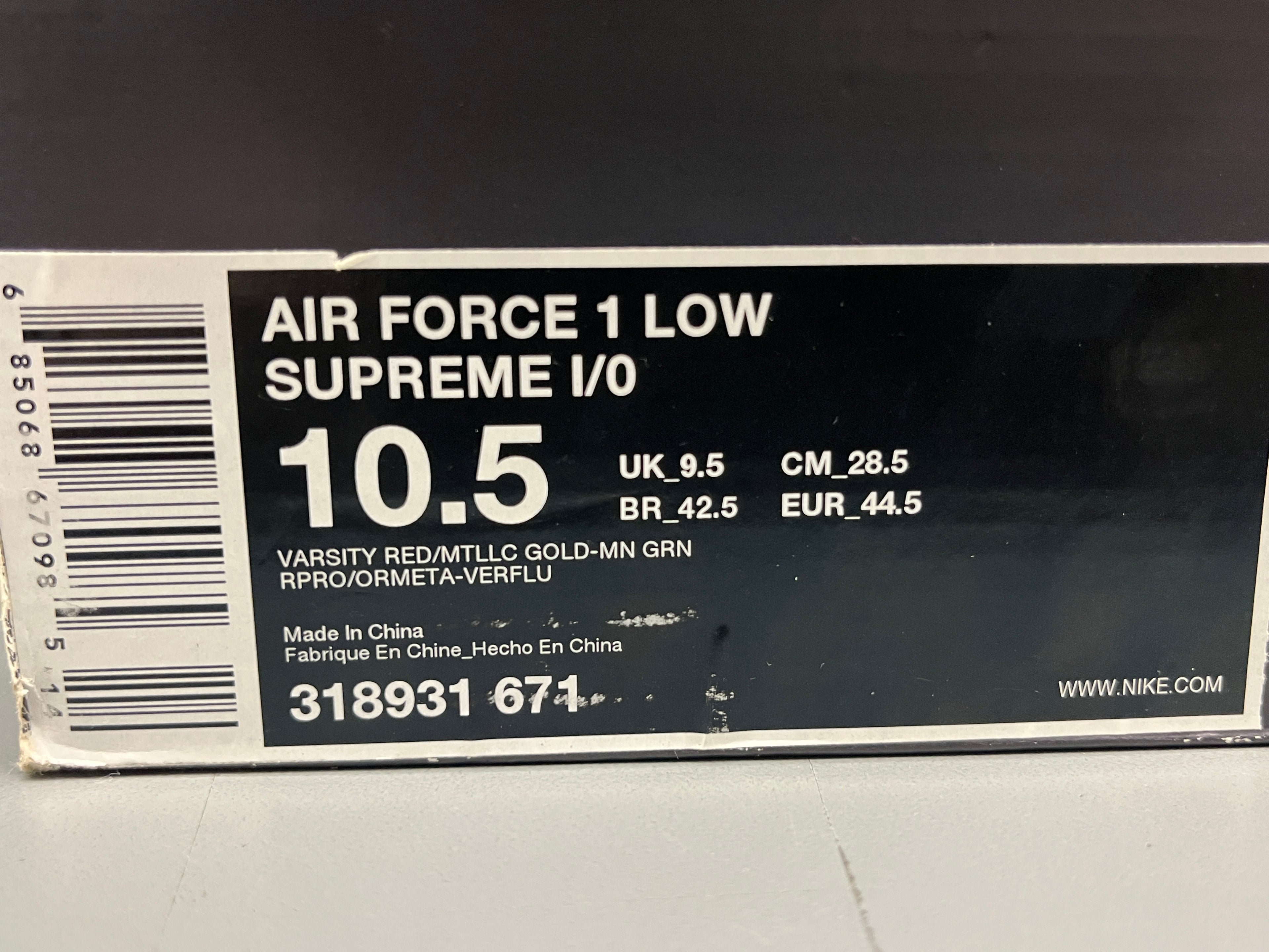 Nike Air Force 1 Low "Questlove" Size 10.5 Preowned (Signature)