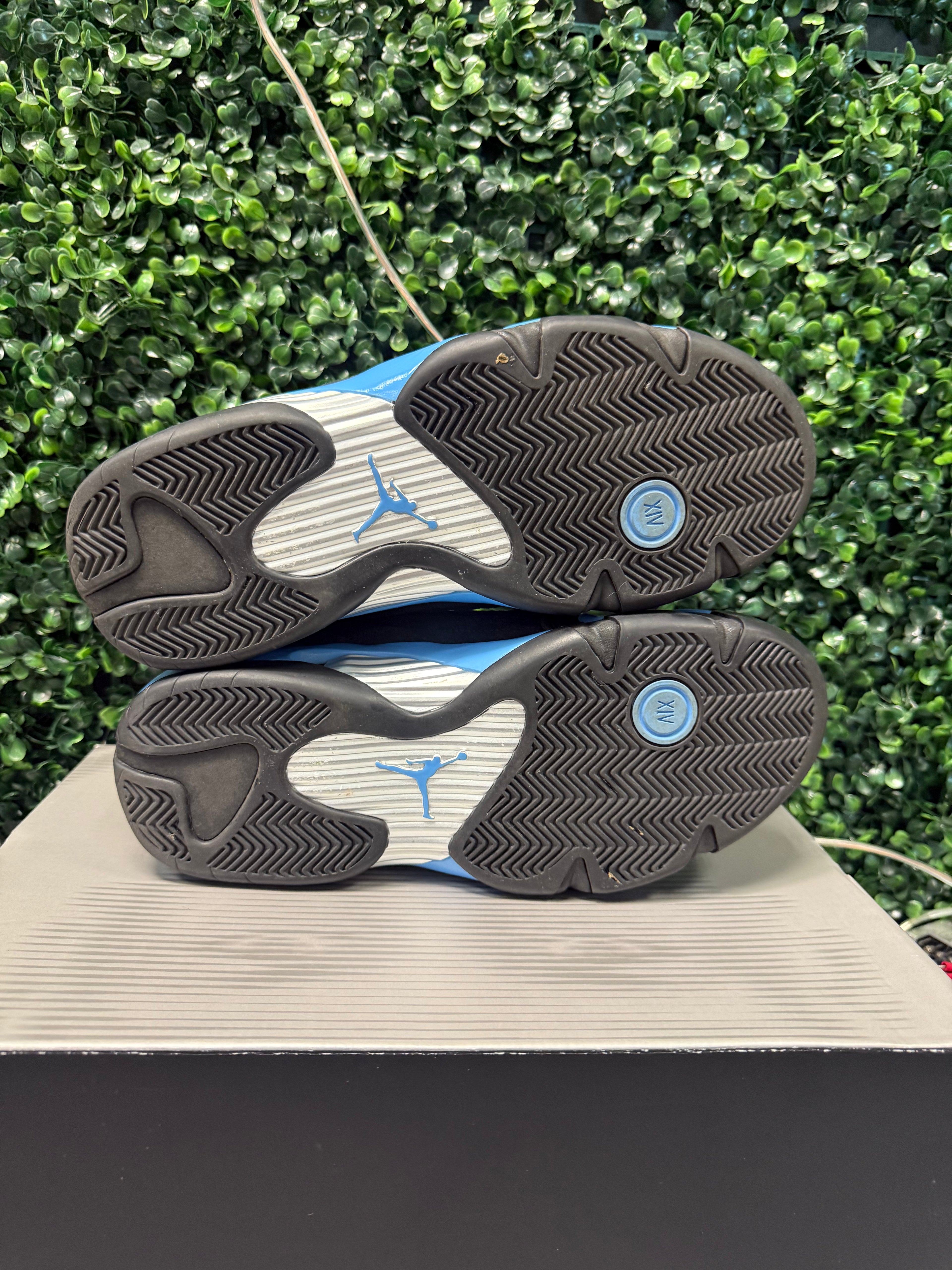 Jordan 14 "Black University Blue" Size 9.5 Preowned