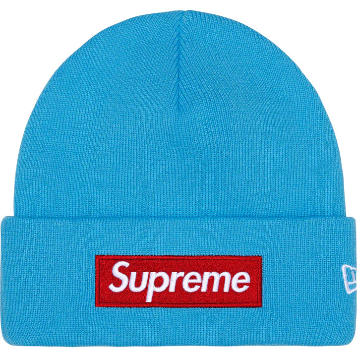 Supreme New Era Box Logo Beanie (FW25) "Cyan"