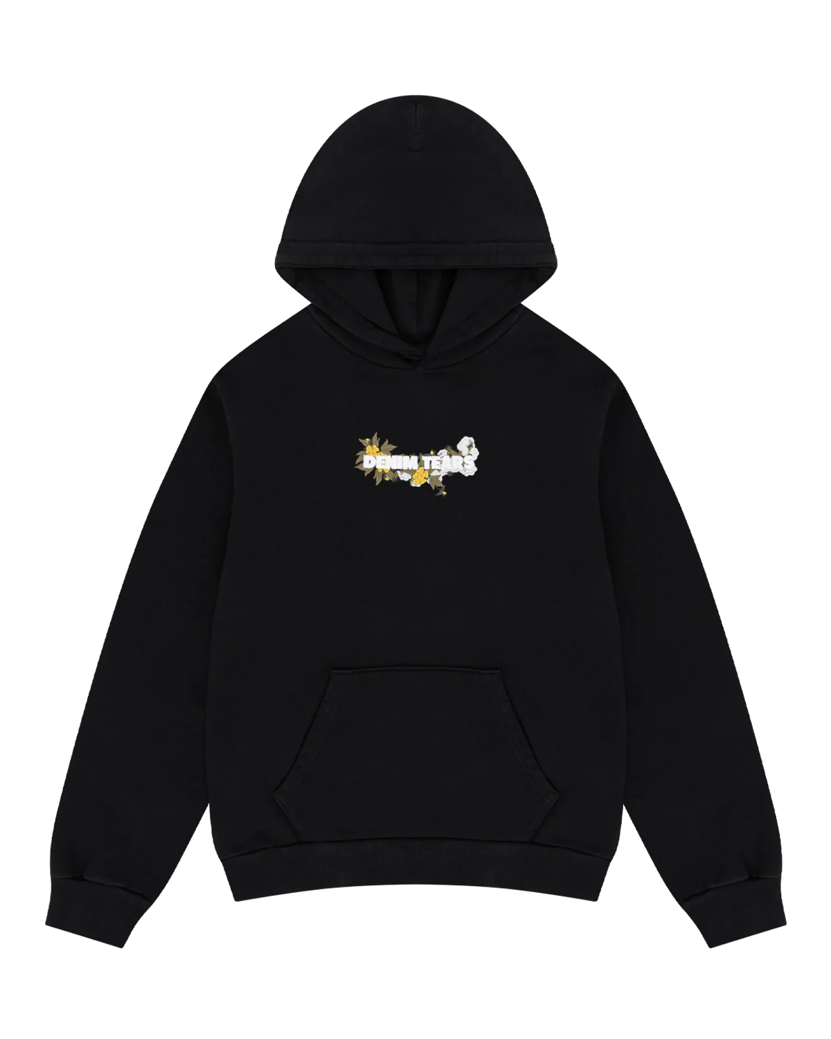 Denim Tears Embroidered Logo Hoodie Black