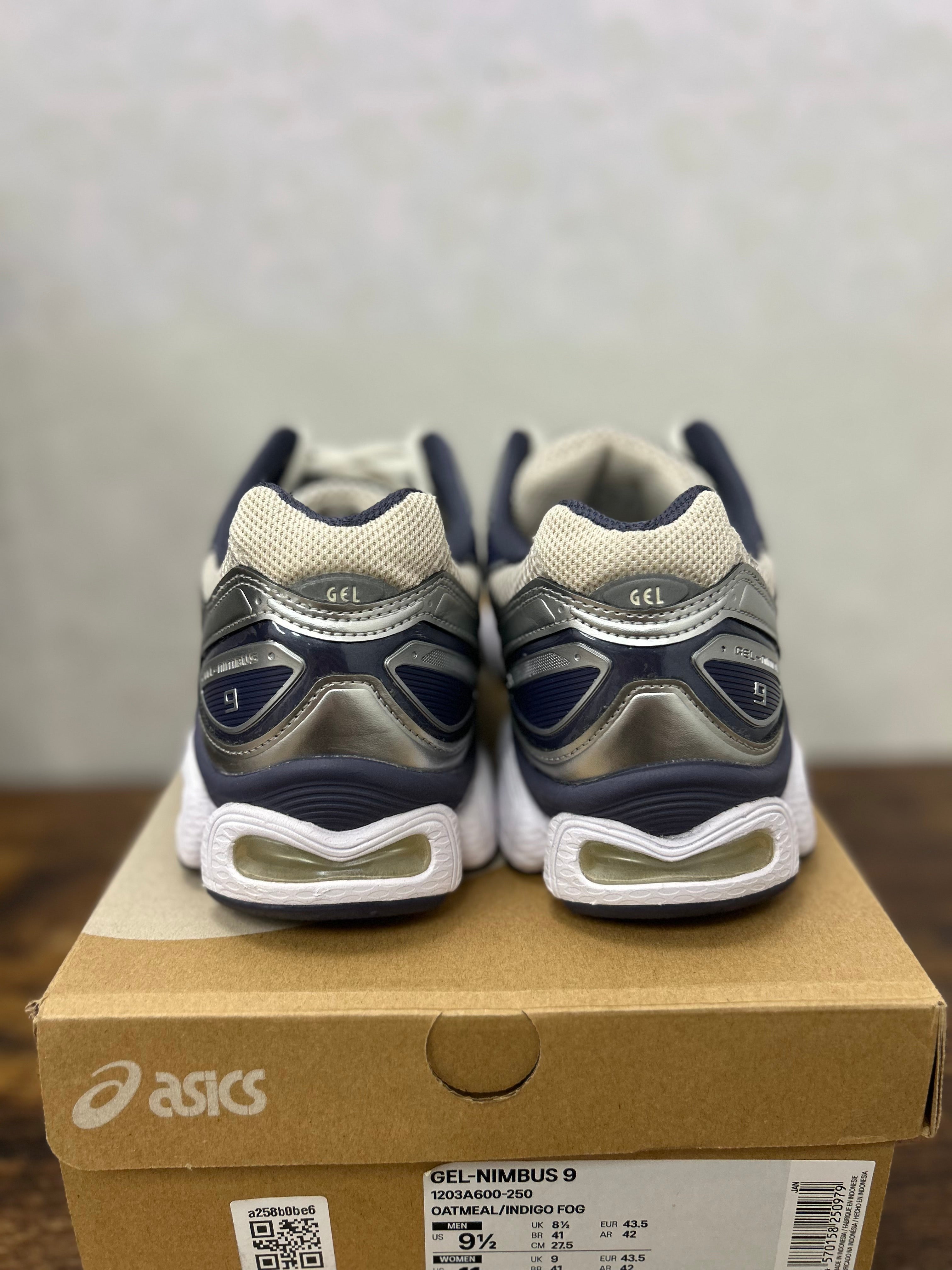 ASICS Gel-Nimbus 9 “Oatmeal Indigo Fog” Size 9.5M Preowned