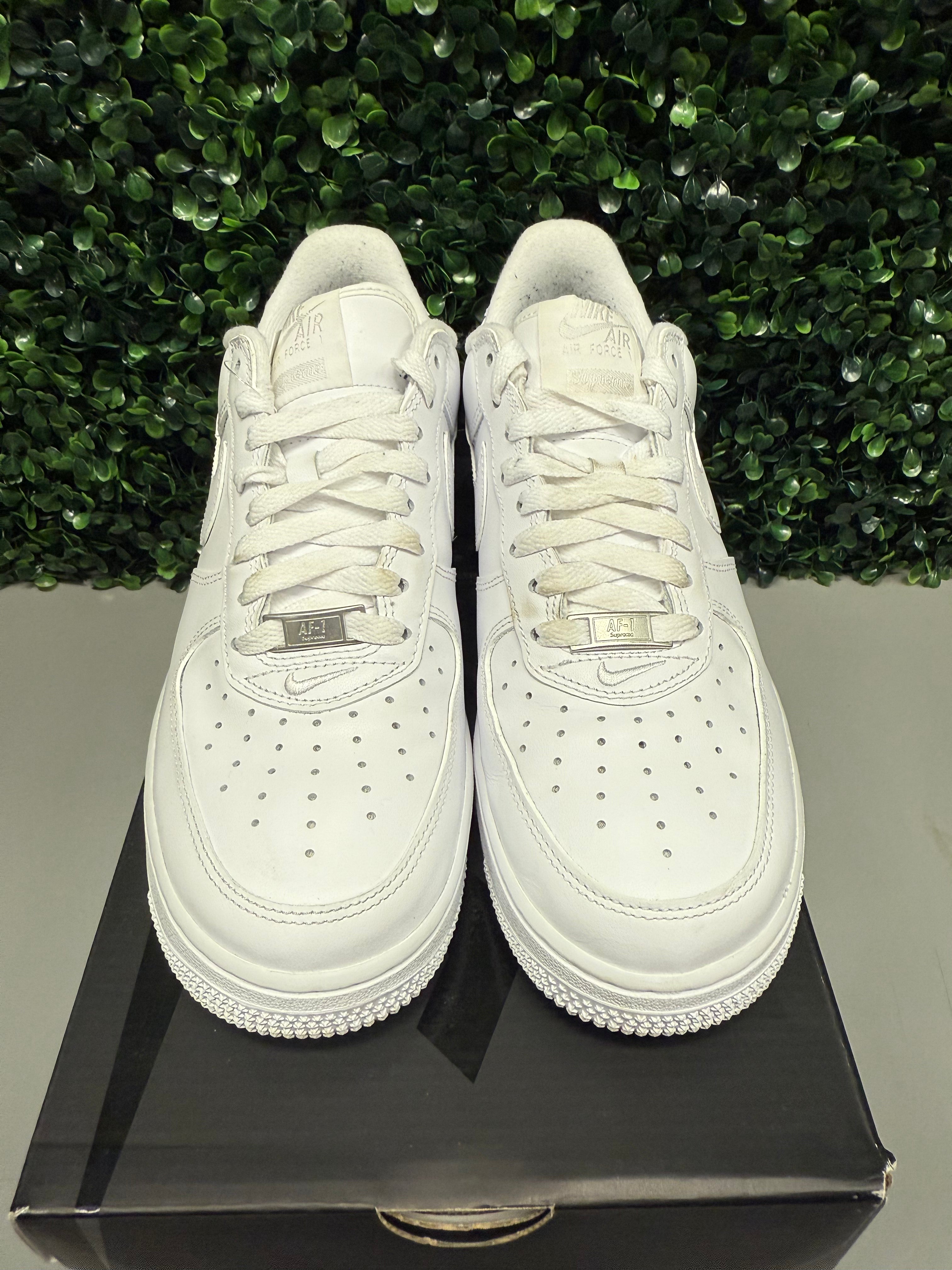 Nike Air Force 1 "Supreme White" Size 7.5 Preowned