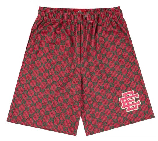 Eric Emanuel EE Baggy Shorts “Red EE Print/Red”