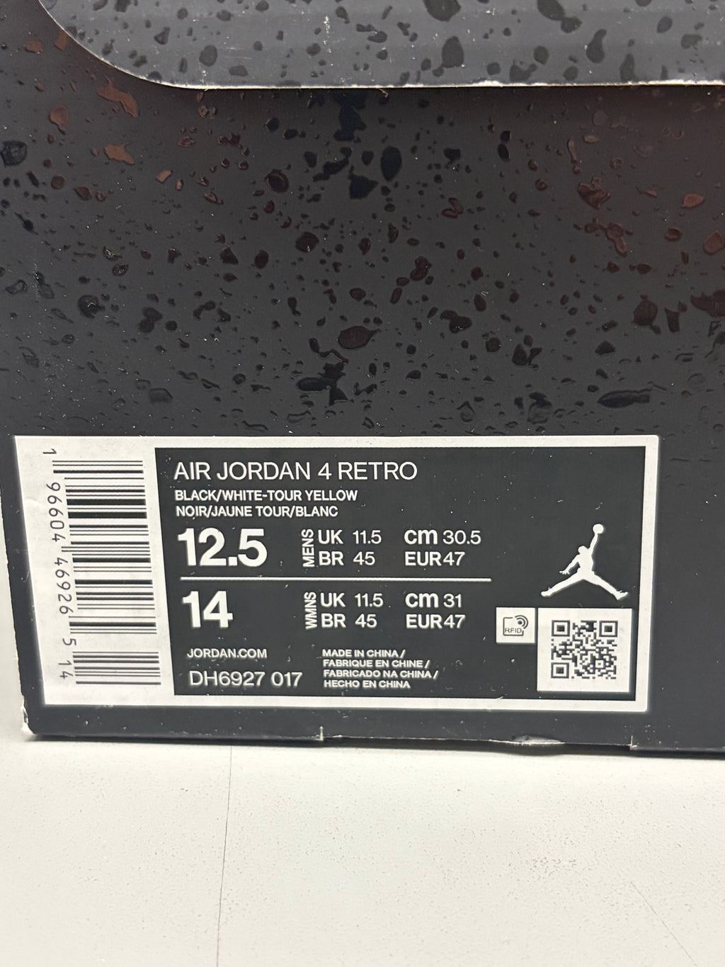 Jordan 4 Retro "Thunder" Size 12.5 Preowned