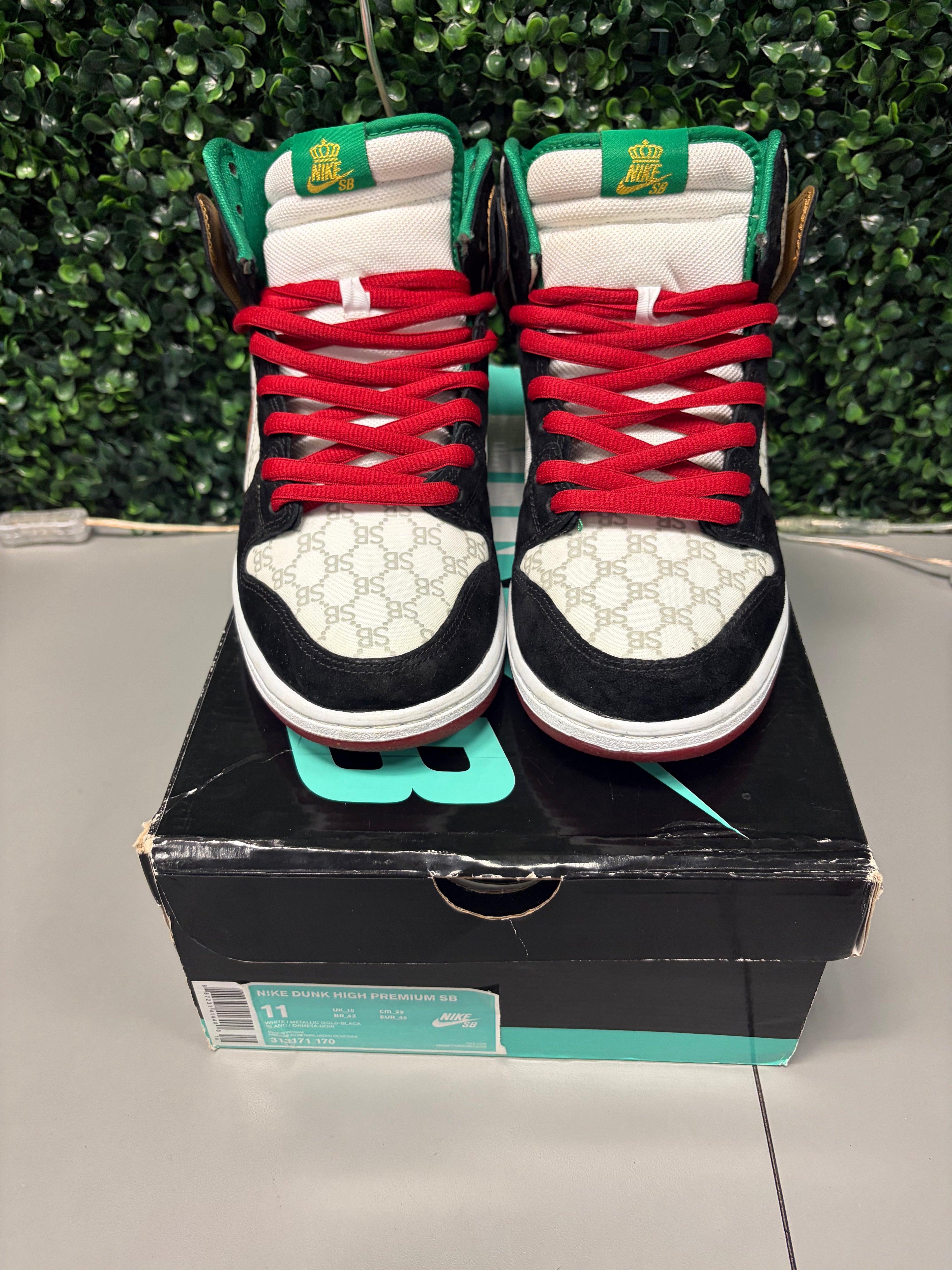 Nike SB Dunk High Black Sheep "Paid in Full" (GUCCI) Size 11 Preowned
