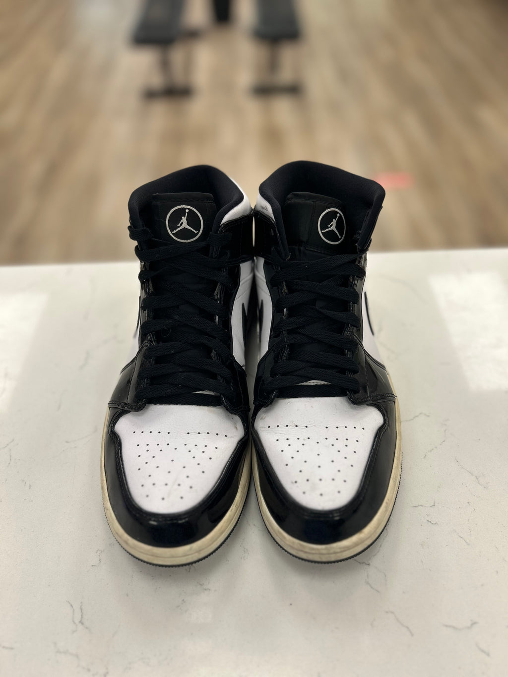 Jordan 1 Mid “Carbon Fiber” Size 10M Preowned No Box