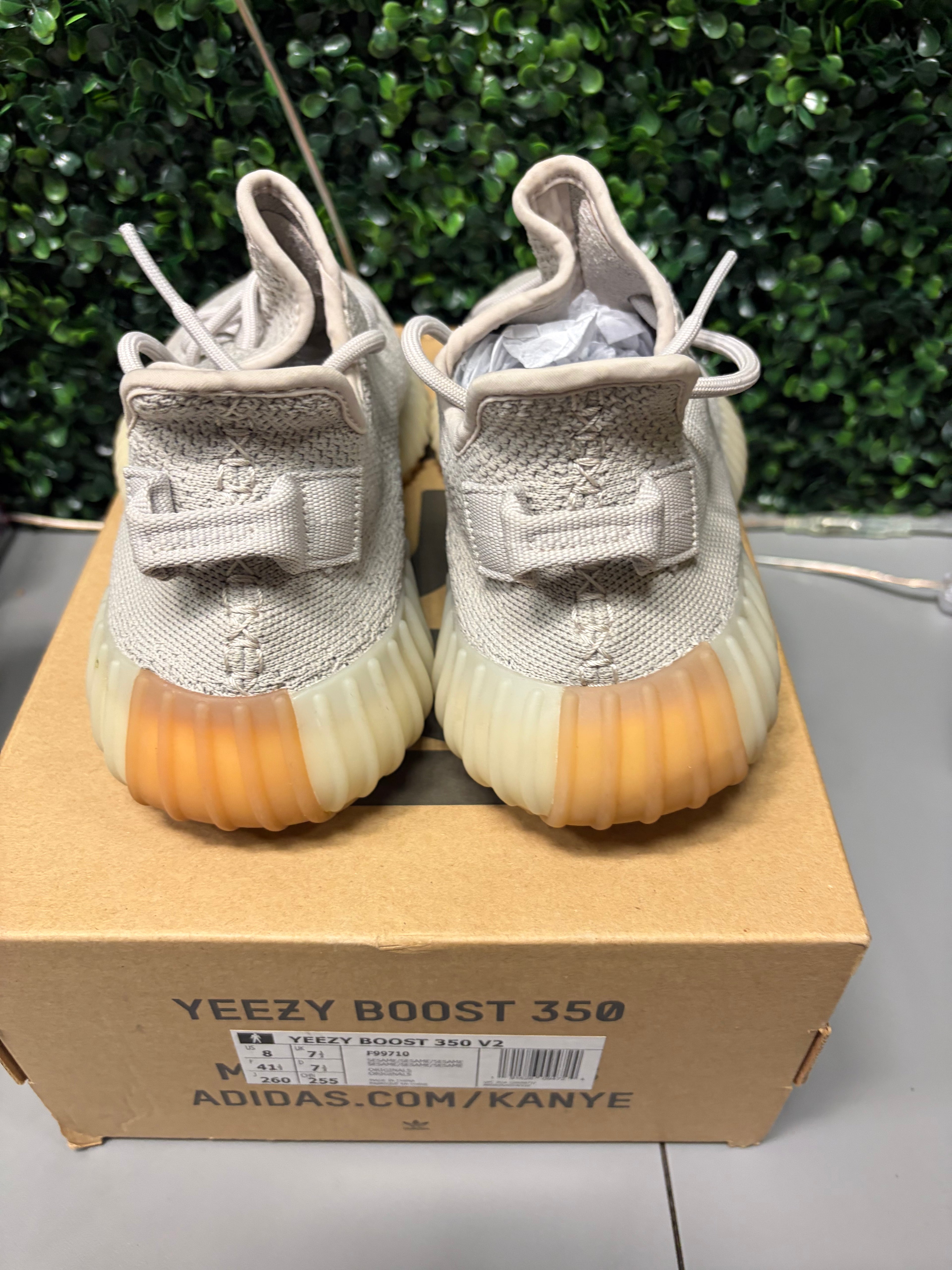 adidas Yeezy Boost 350 V2 "Sesame" Size 8 Preowned