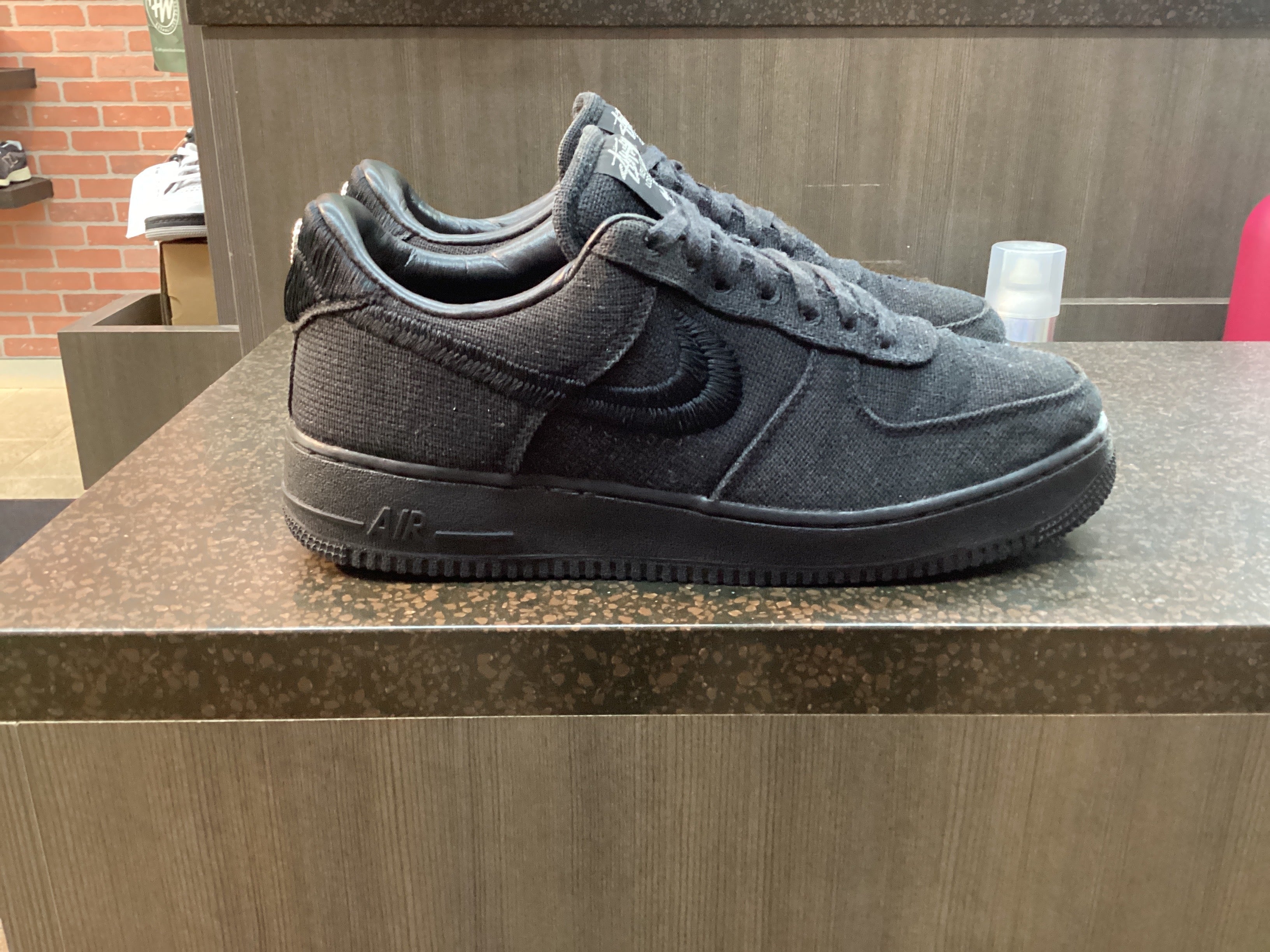 Air Force 1 Low x Stussy " Black" Preowned Size 9