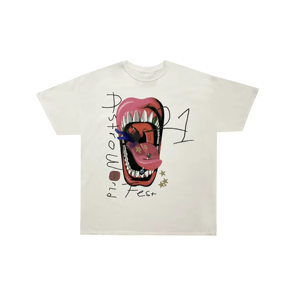 Cactus Jack by Travis Scott Mouth Tee 'White'