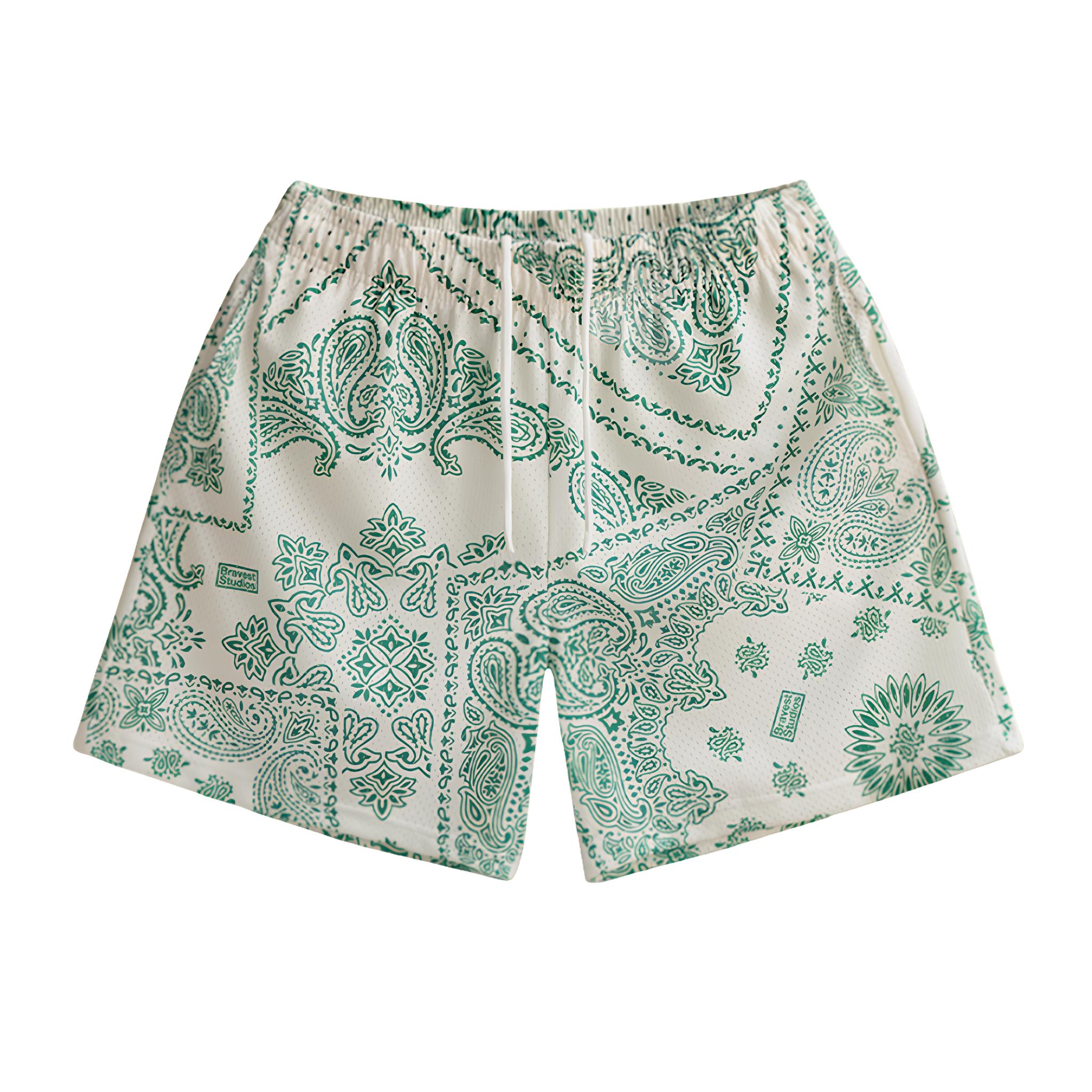 Bravest Studios "Green Paisley" Shorts