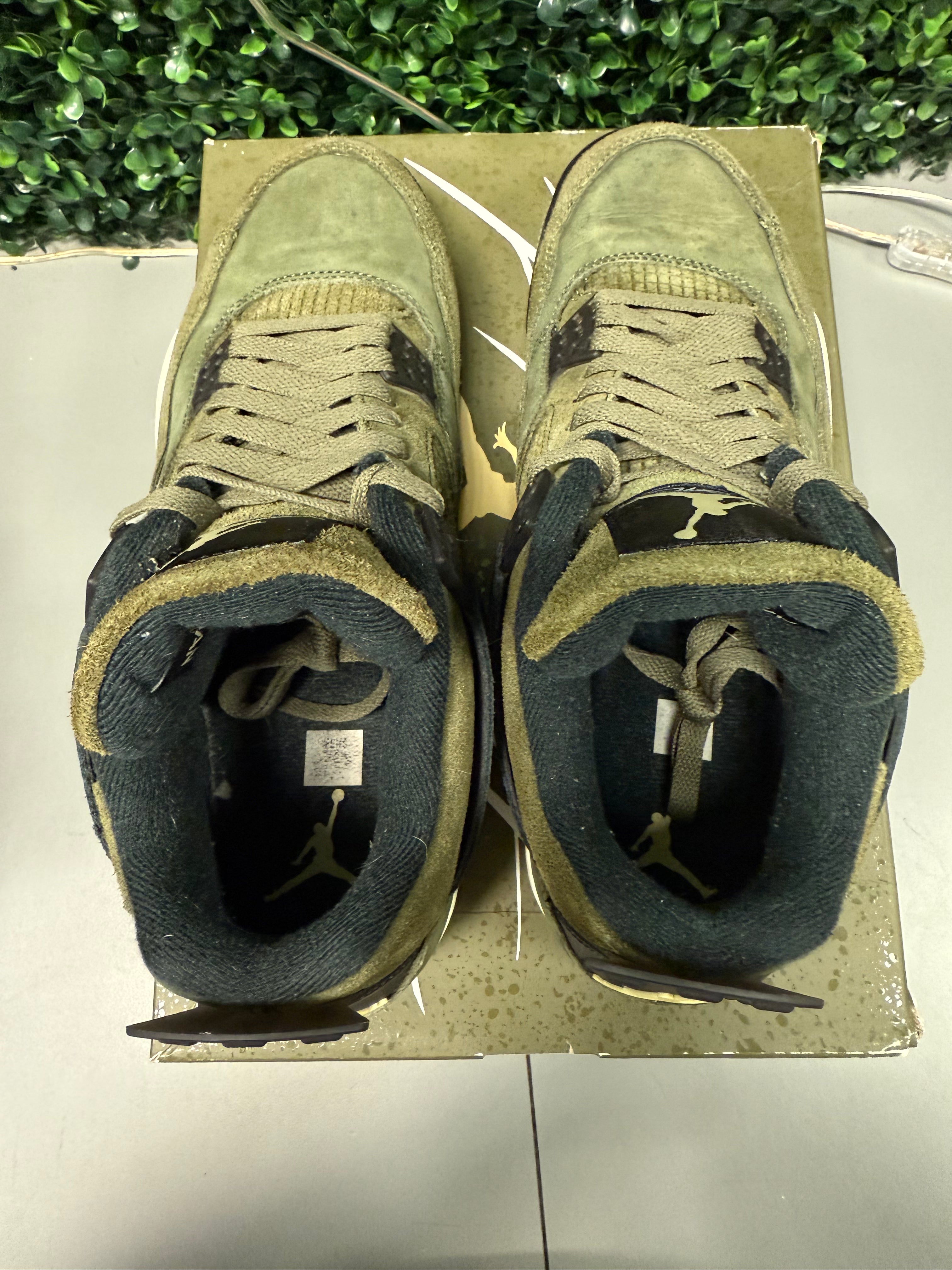 Jordan 4 "Craft Olive" Size 10.5 Preonwed