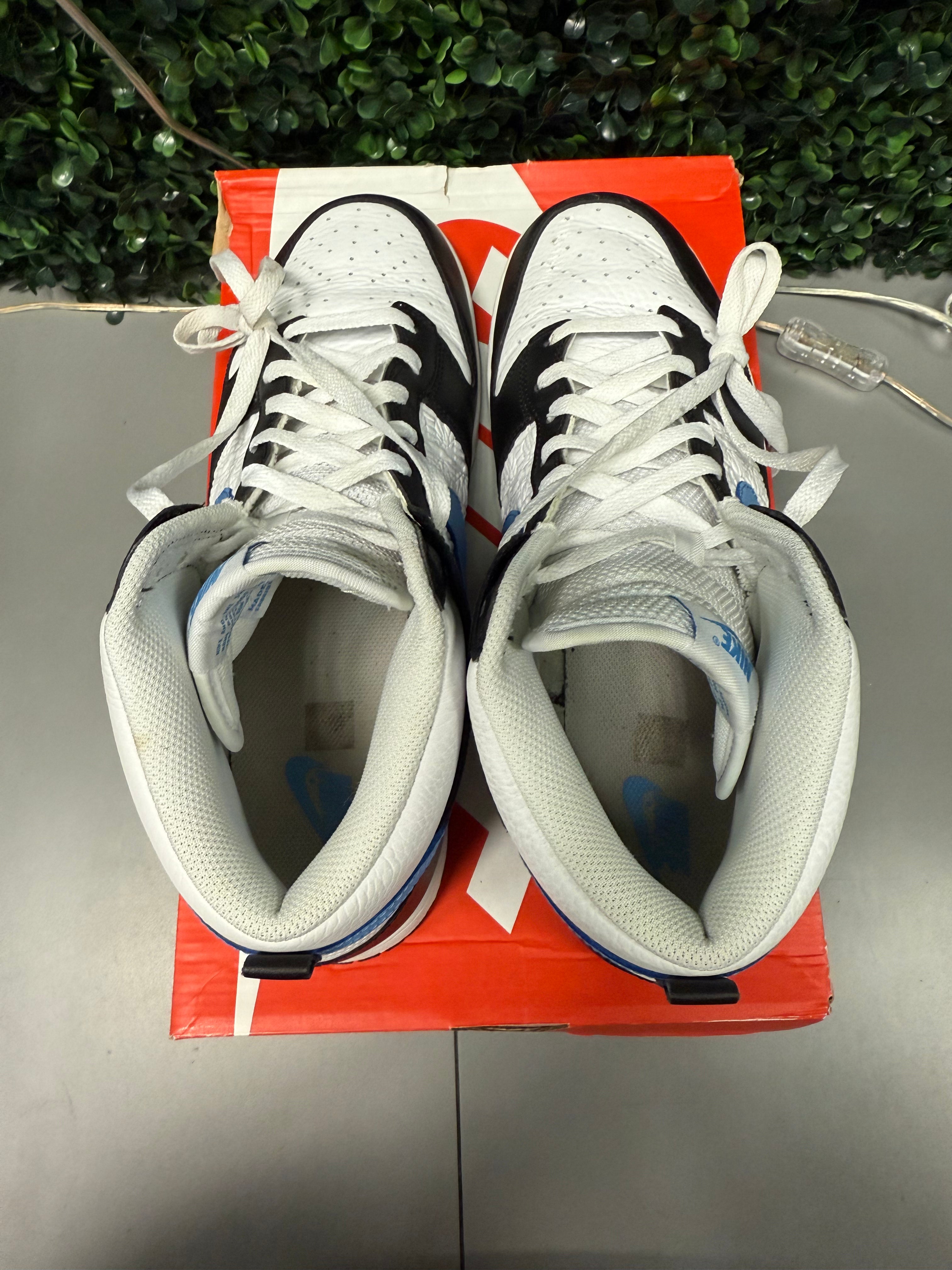 Nike Dunk High "Black University White Blue" Size 11 Preowned