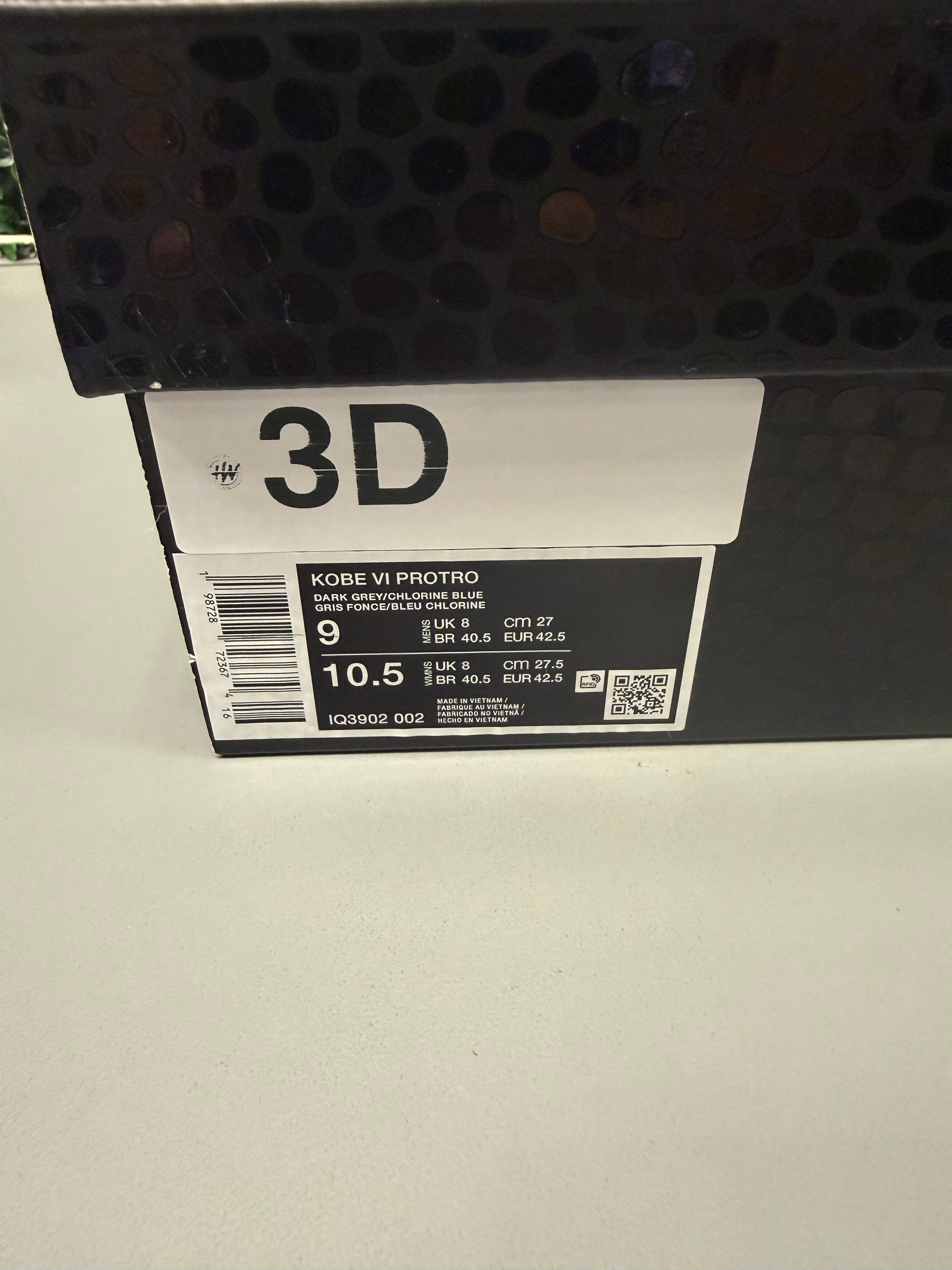 Nike Kobe 6 Protro "ASG Hollywood 3D" Size 9 Preowned
