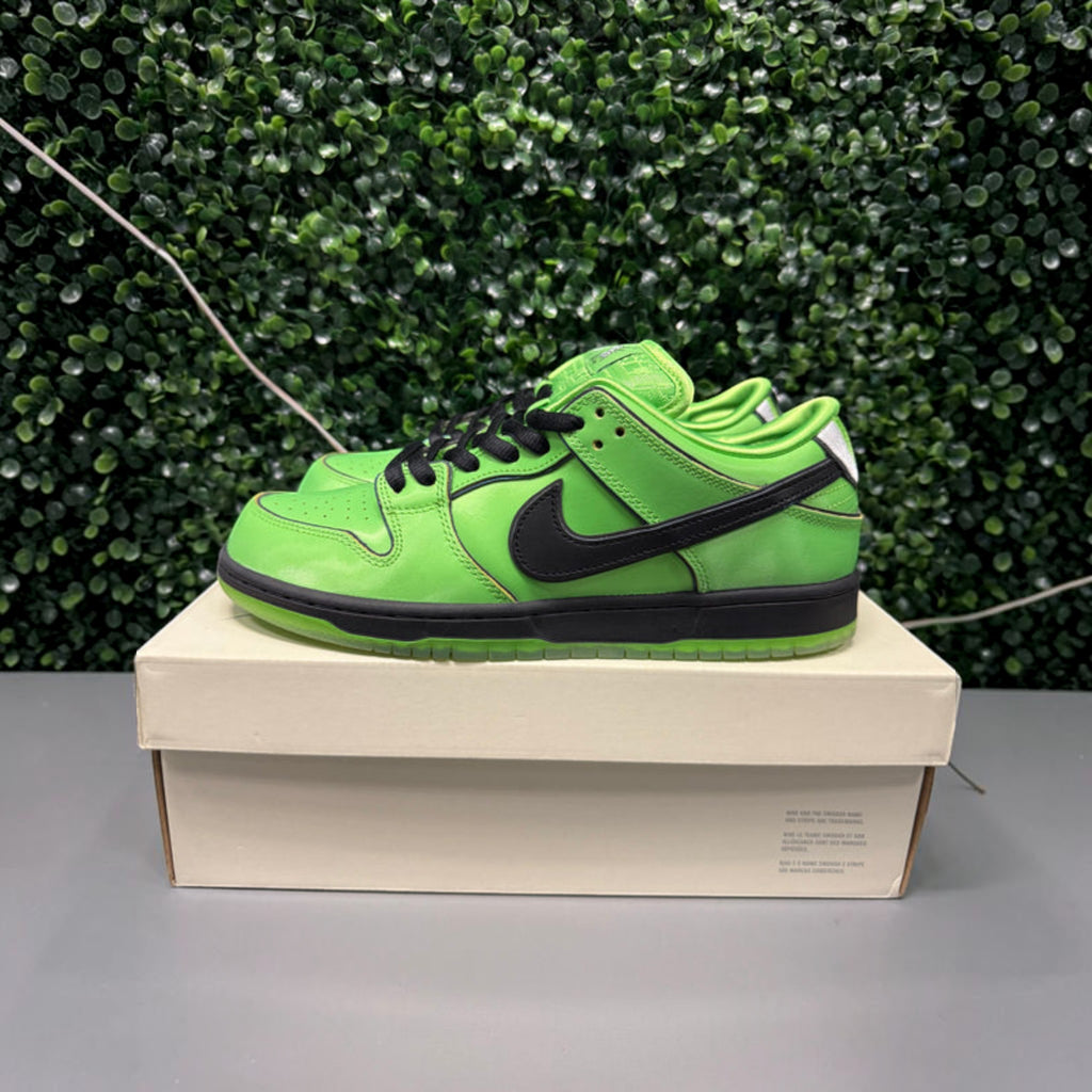 Nike SB Dunk Low X Powerpuff Girls "Buttercup" Size 9.5 Preowned