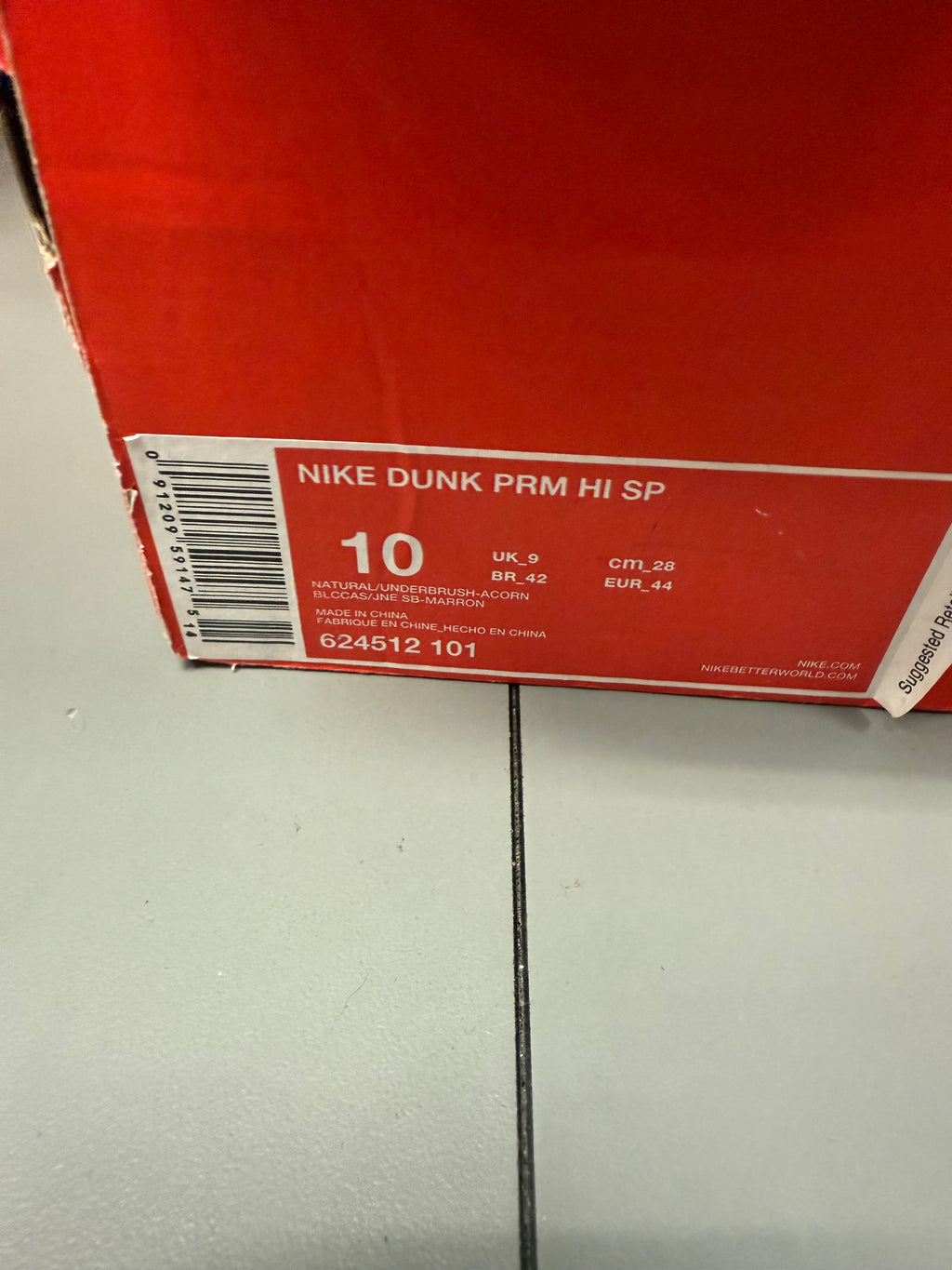 Nike Dunk High "Acorn" Size 10 Preowned