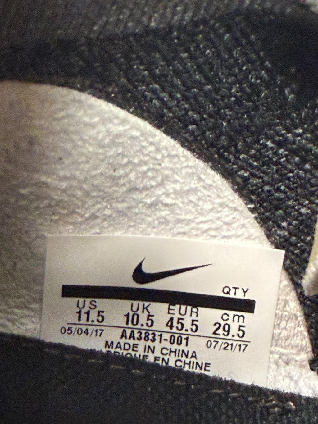 Nike Air VaporMax "Off-White" Size 11.5 Preowned