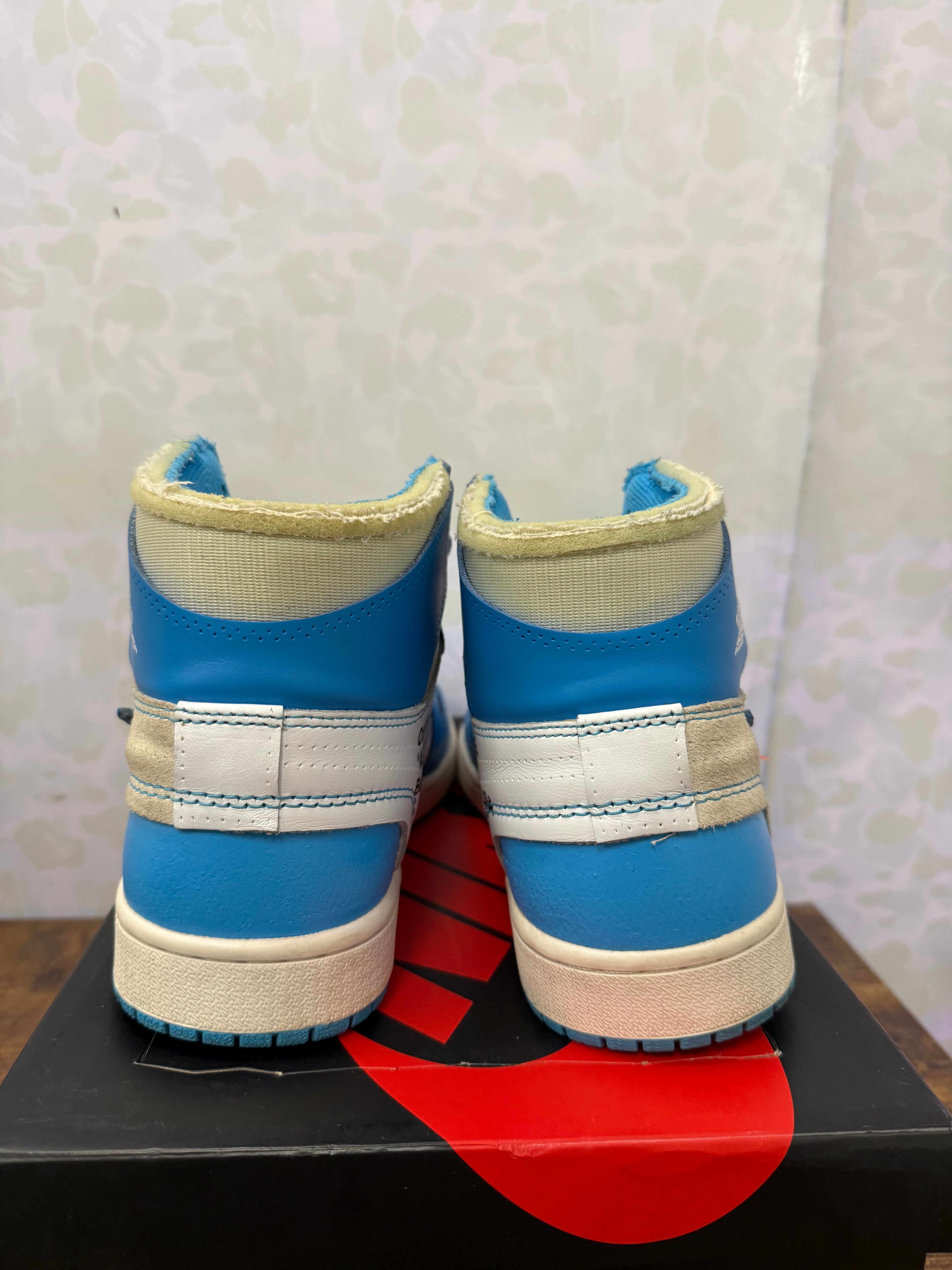 Jordan 1 High x Off White “University Blue” Size 8.5 Preowned