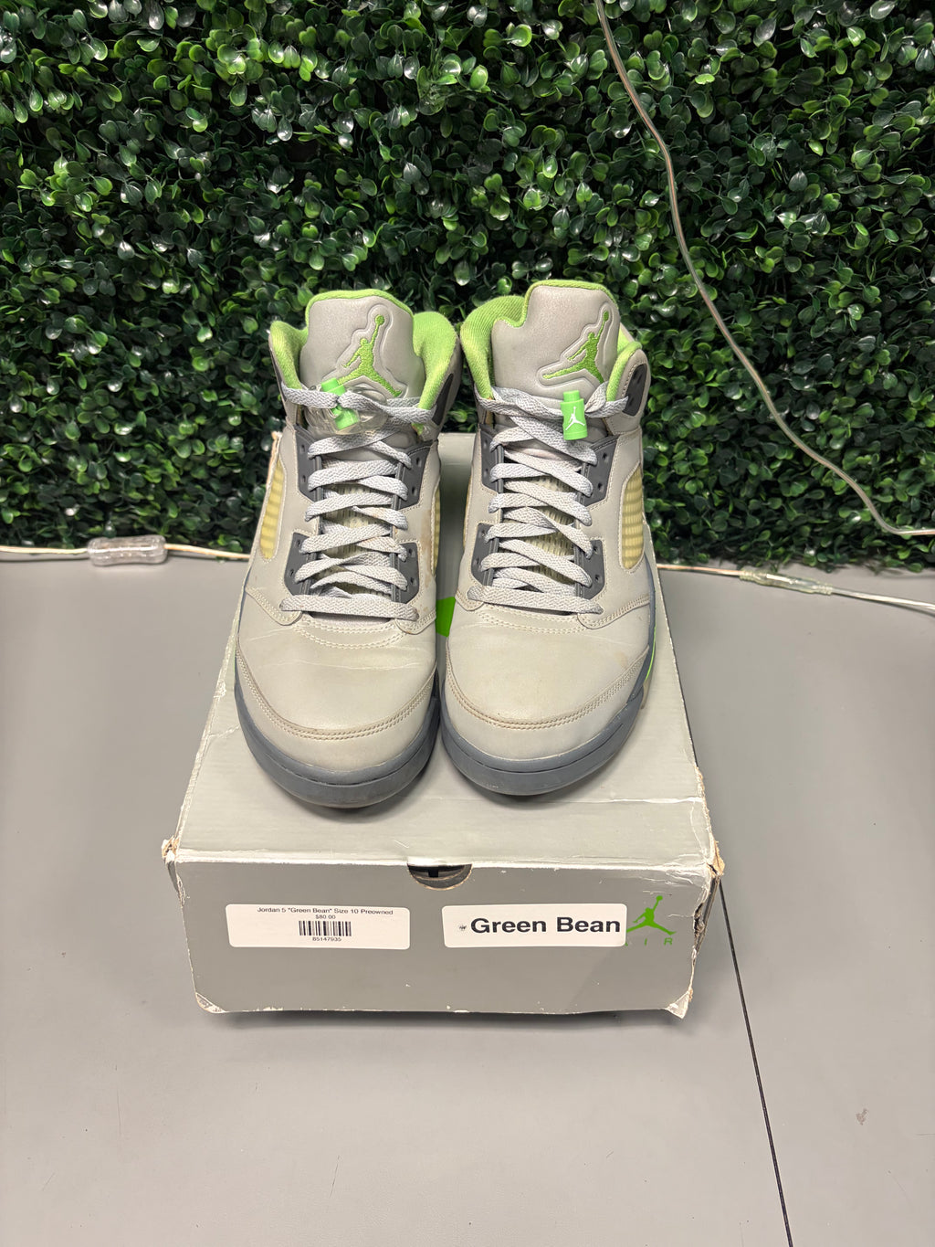 Jordan 5 Retro "Green Bean" Size 10 Preowned