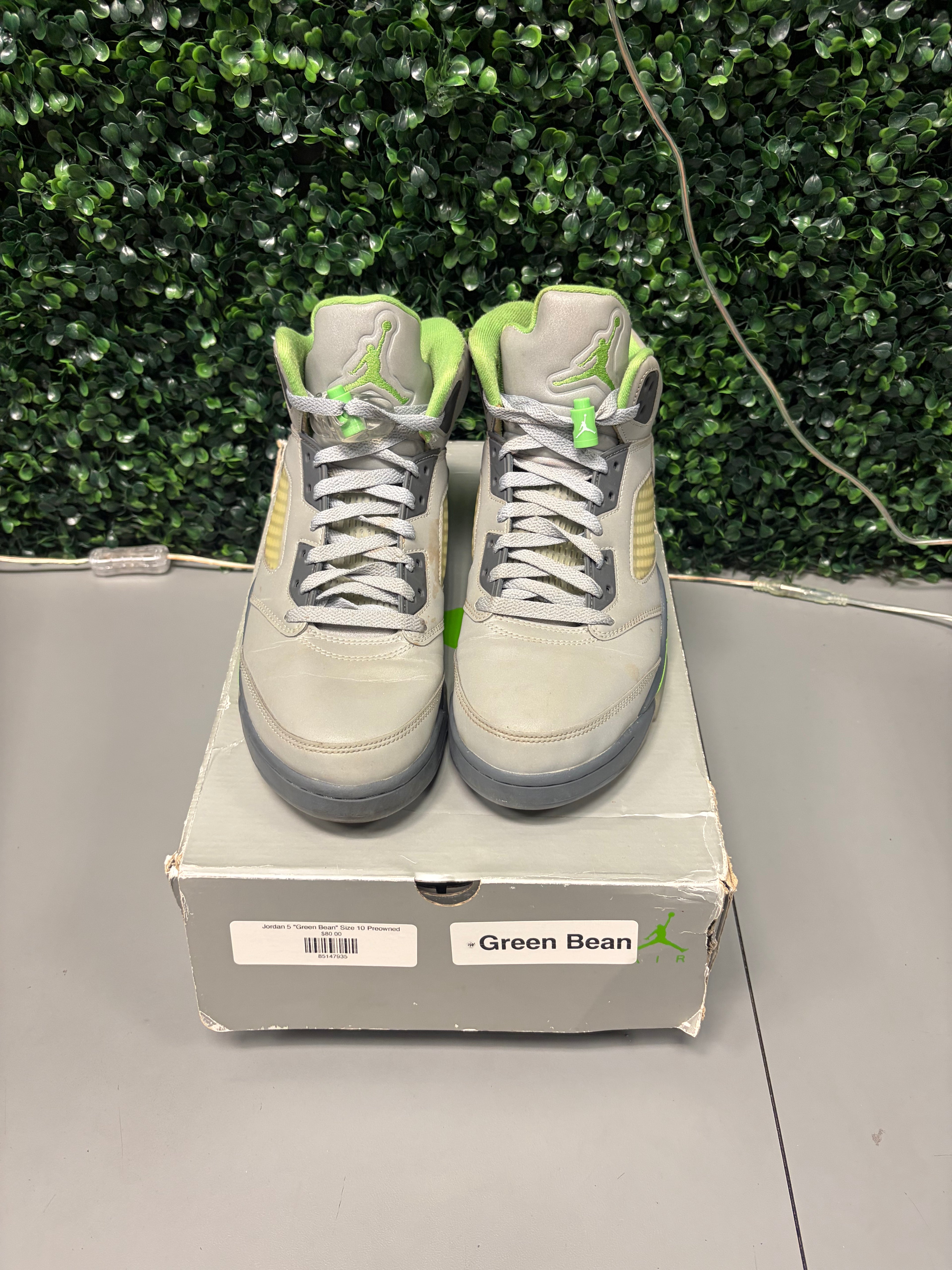 Jordan 5 Retro "Green Bean" Size 10 Preowned