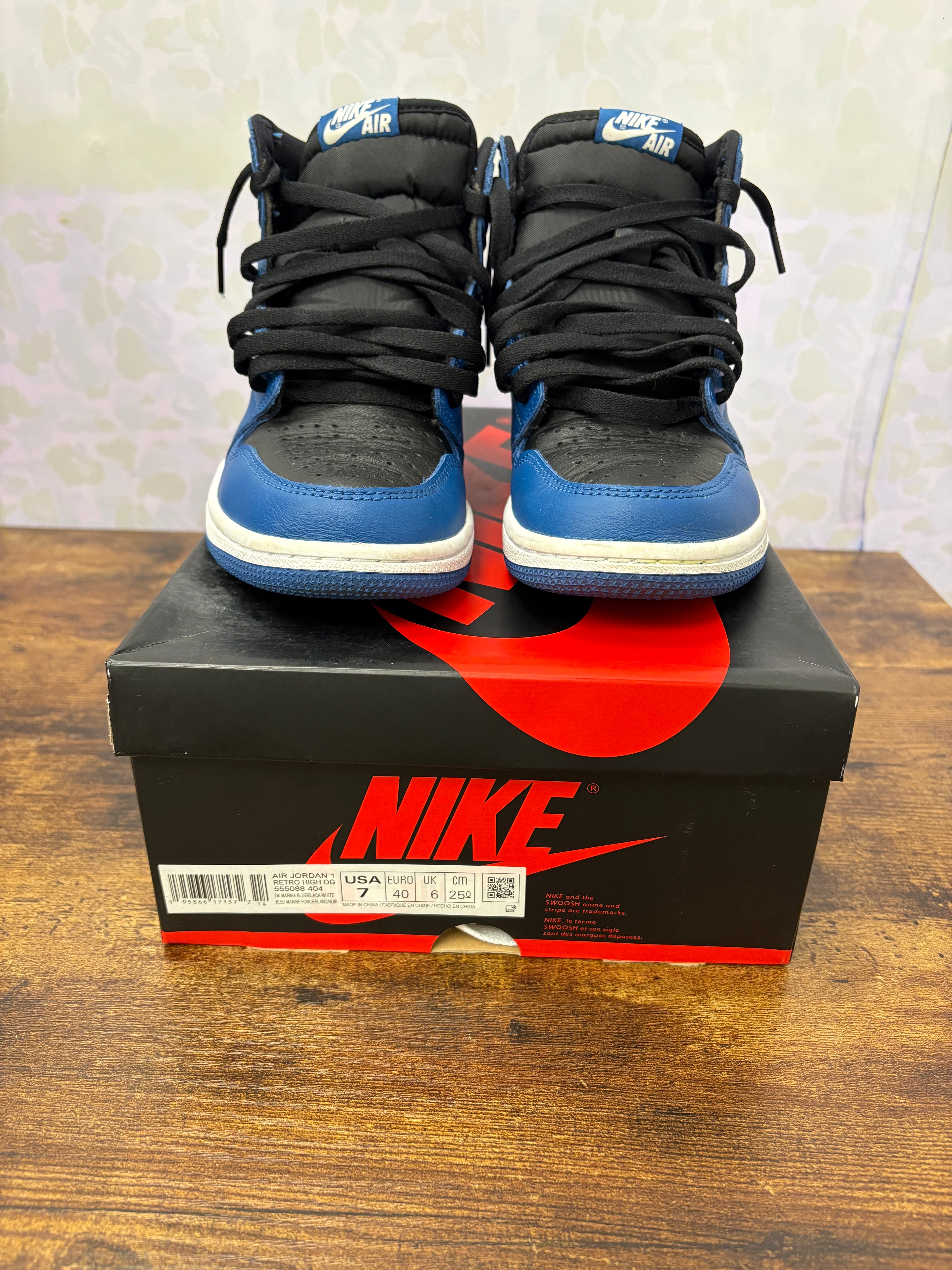 Jordan 1 “Dark Marina Blue” Size 7 Preowned