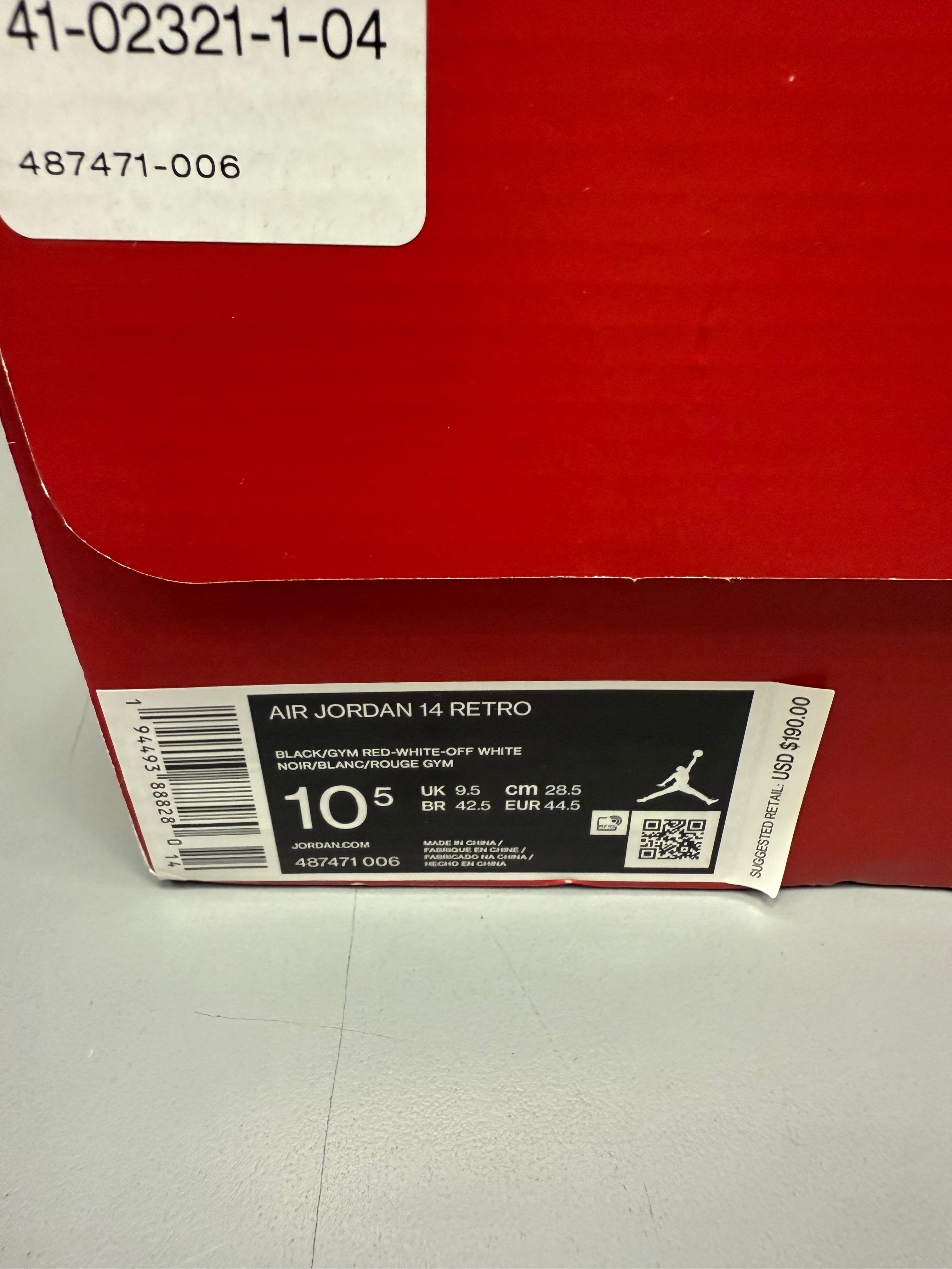 Jordan 14 "Gym Red Toro" Size 10.5 Preowned