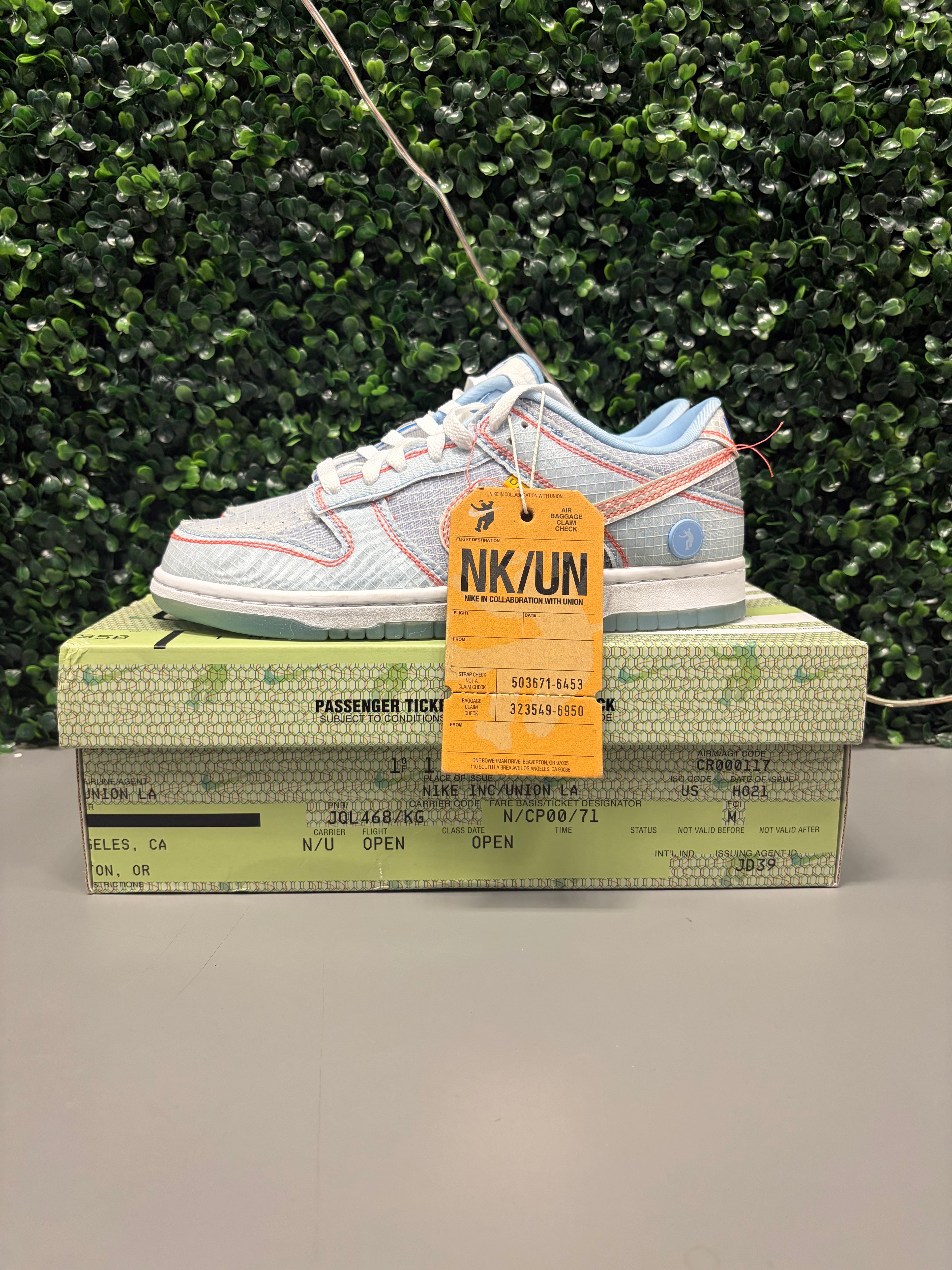 Nike Dunk Low Union Passport Pack "Argon" Size 7Y Preowned