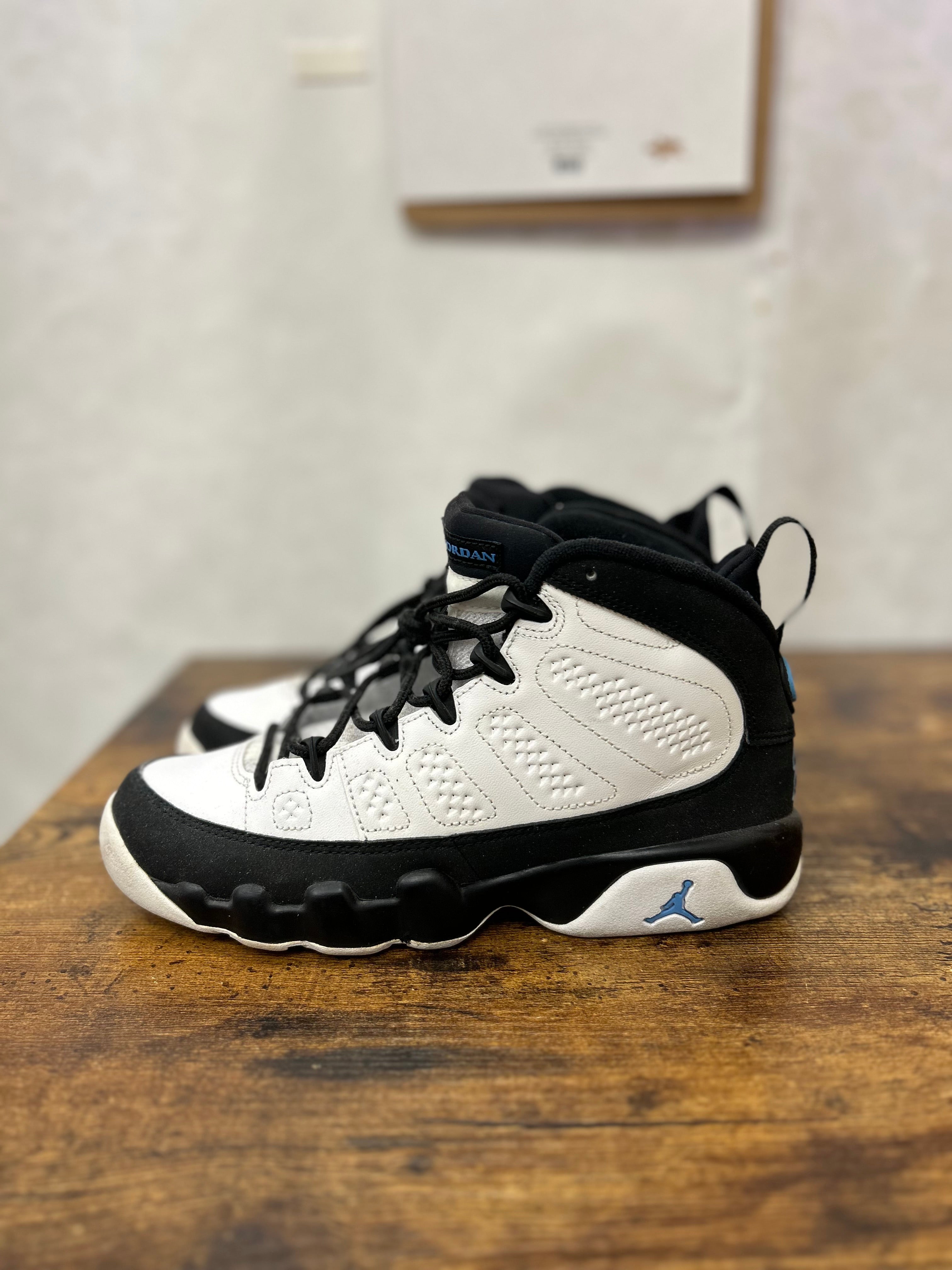 Jordan 9 Retro “University Blue” Size 6Y Preowned No Box