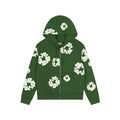 Denim Tears Cotton Wreath Hoodie "Green" Zip Up