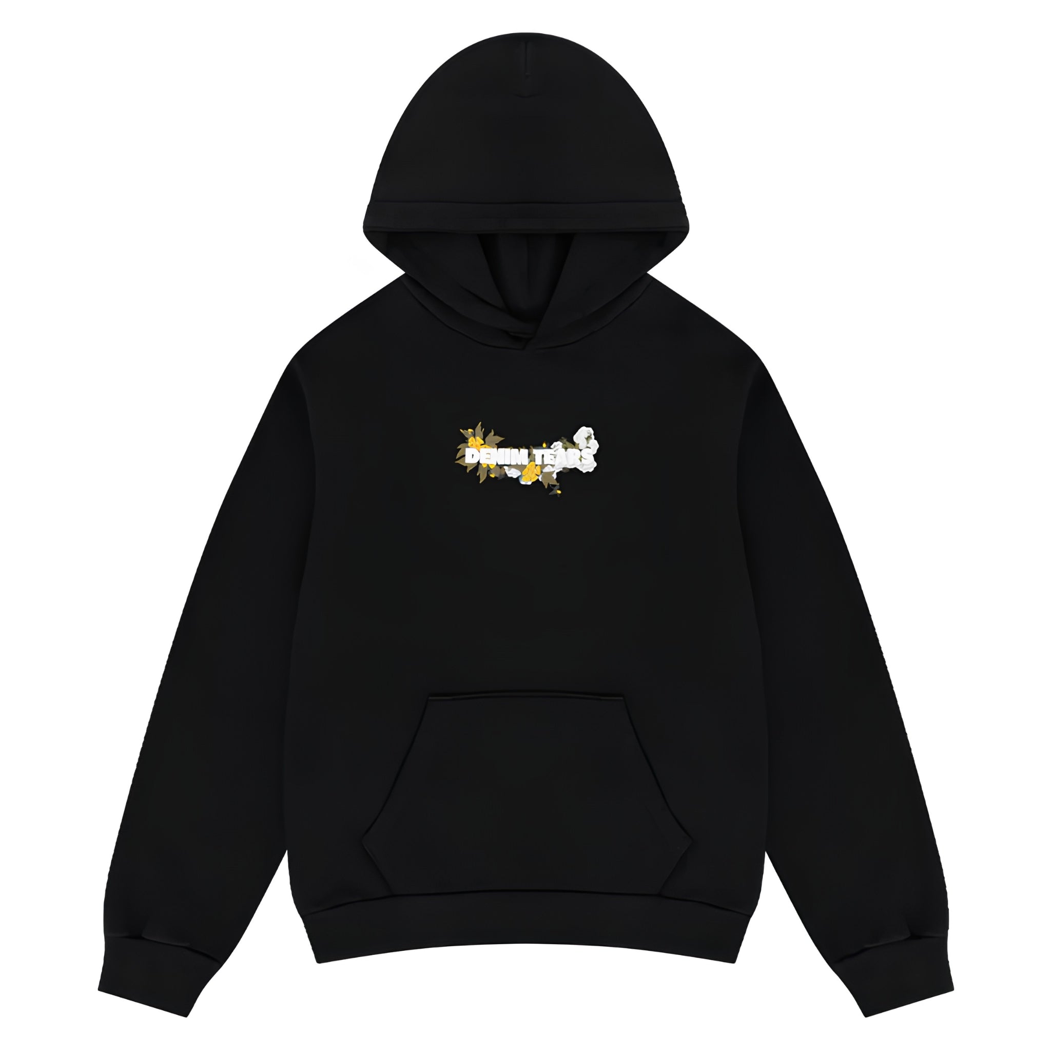 Denim Tears Embroidered Logo Hoodie Black