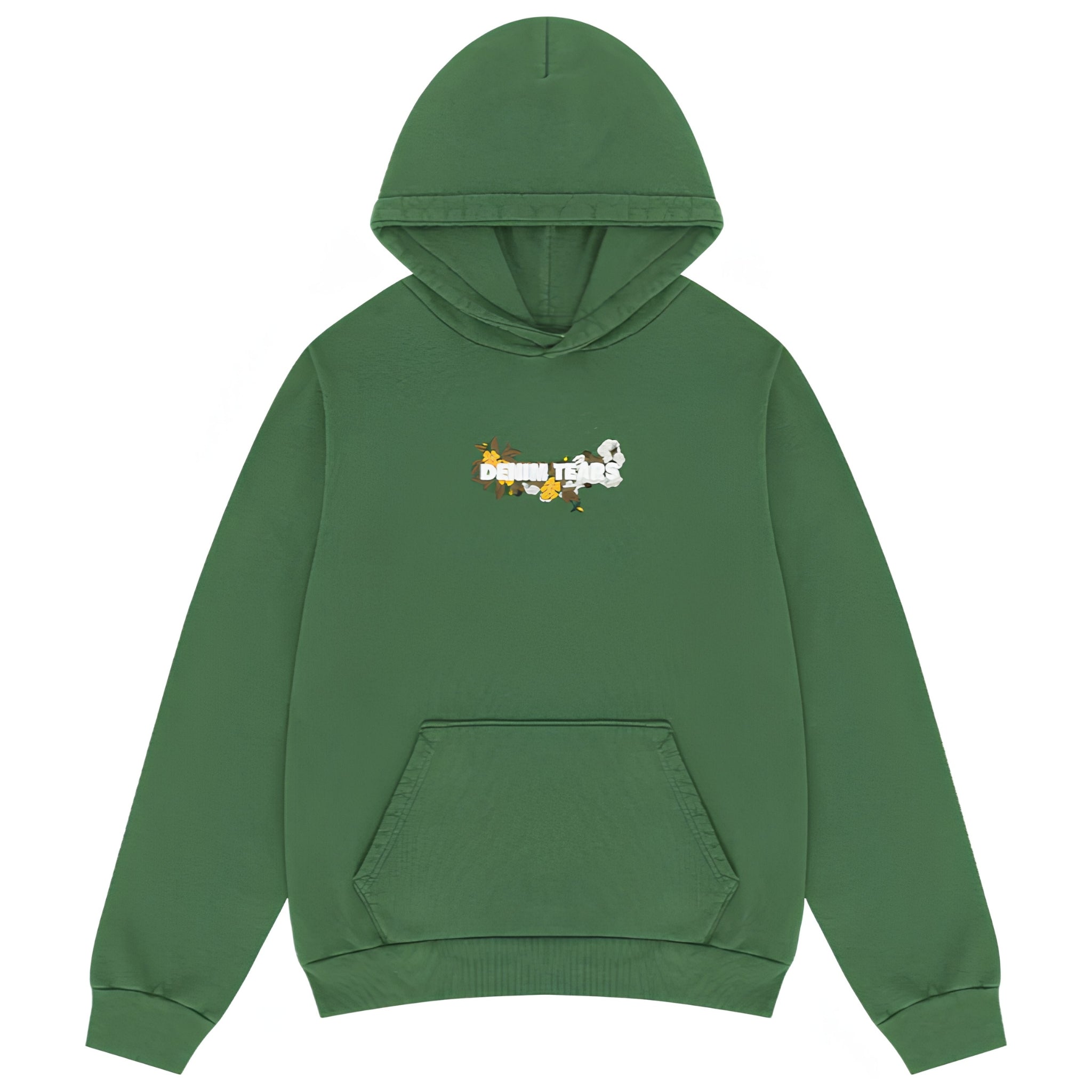 Denim Tears Embroidered Logo Hoodie Green