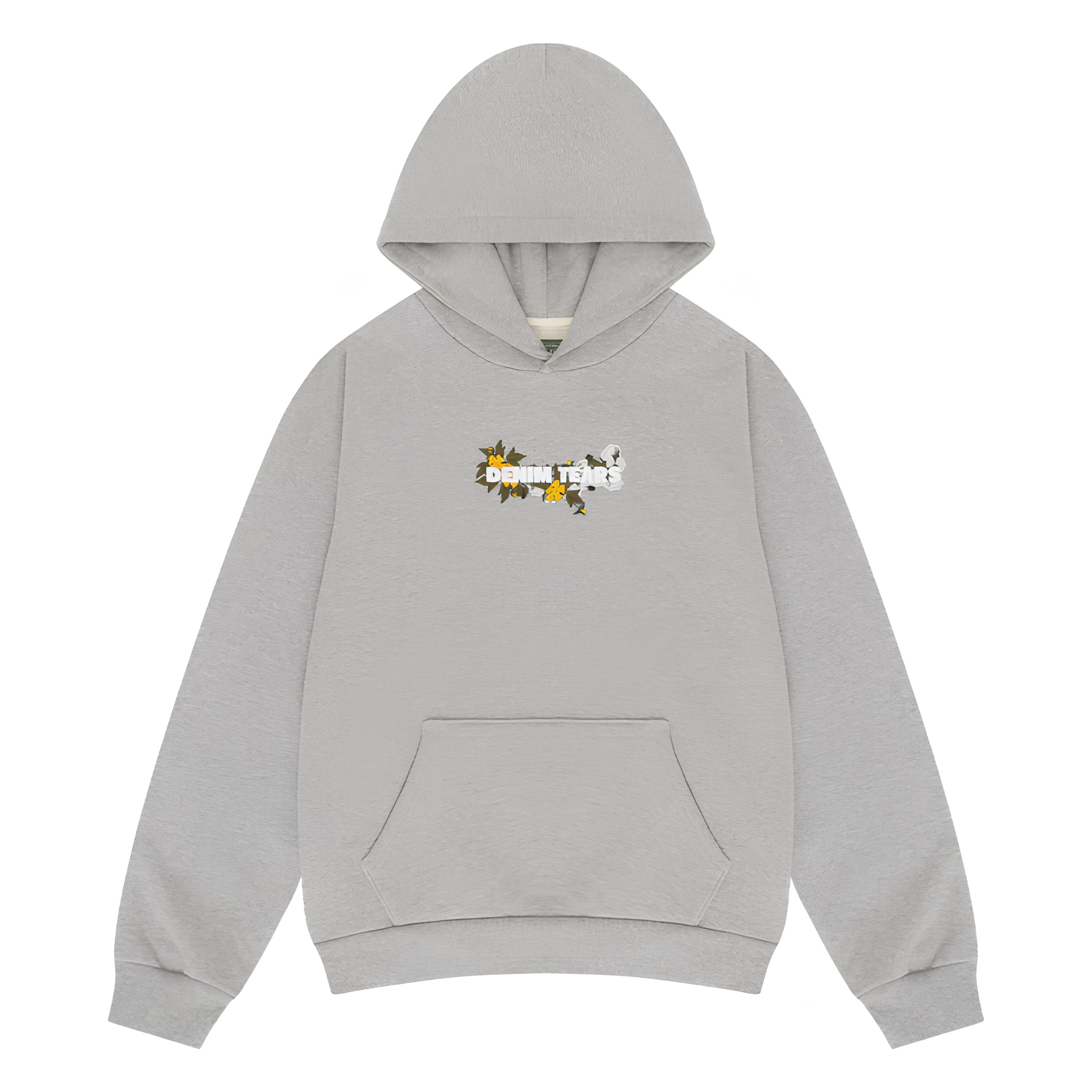 Denim Tears Embroidered Logo Hoodie Grey