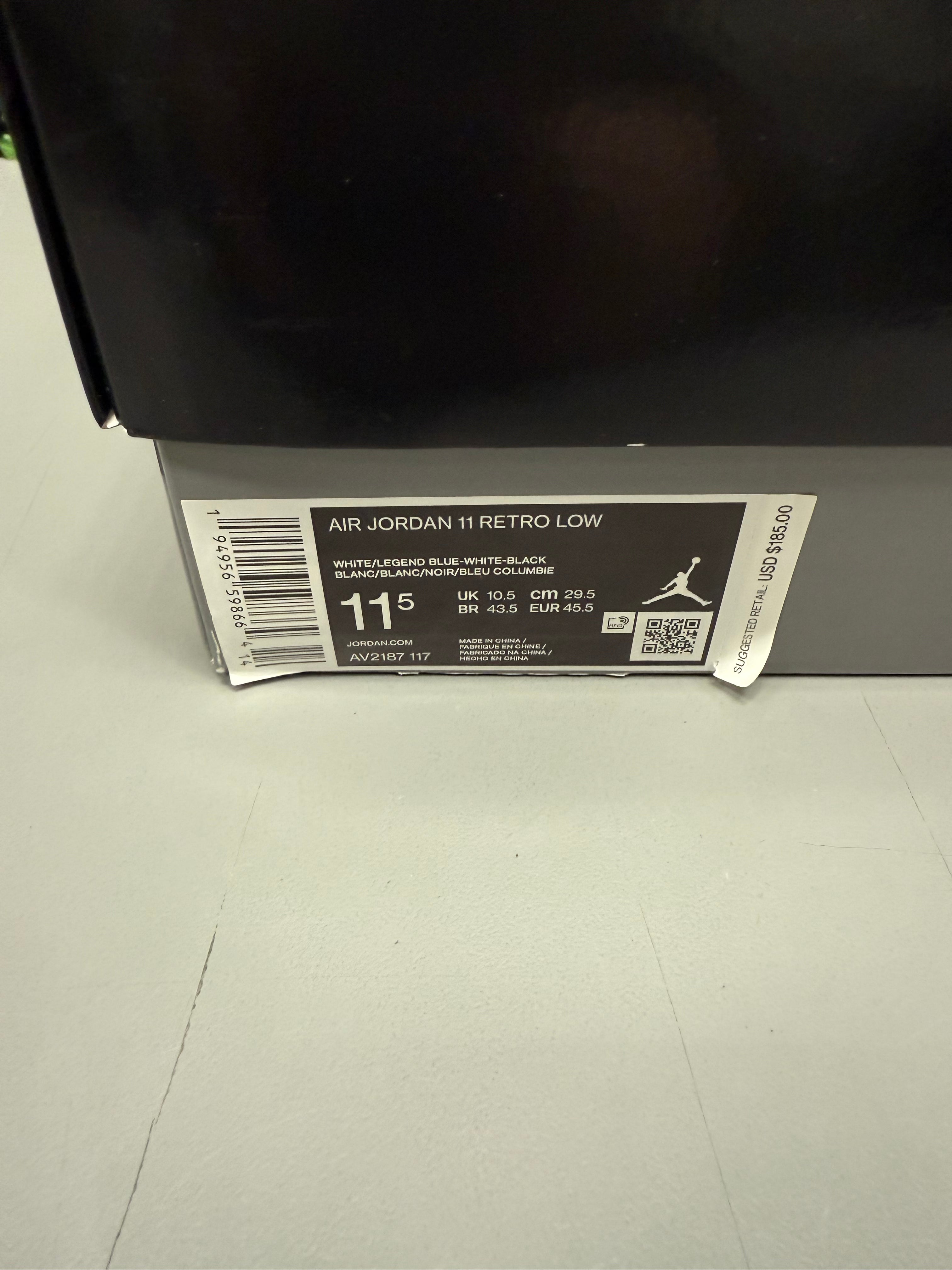 Jordan 11 Low "Legend Blue" Size 11.5 Preowned