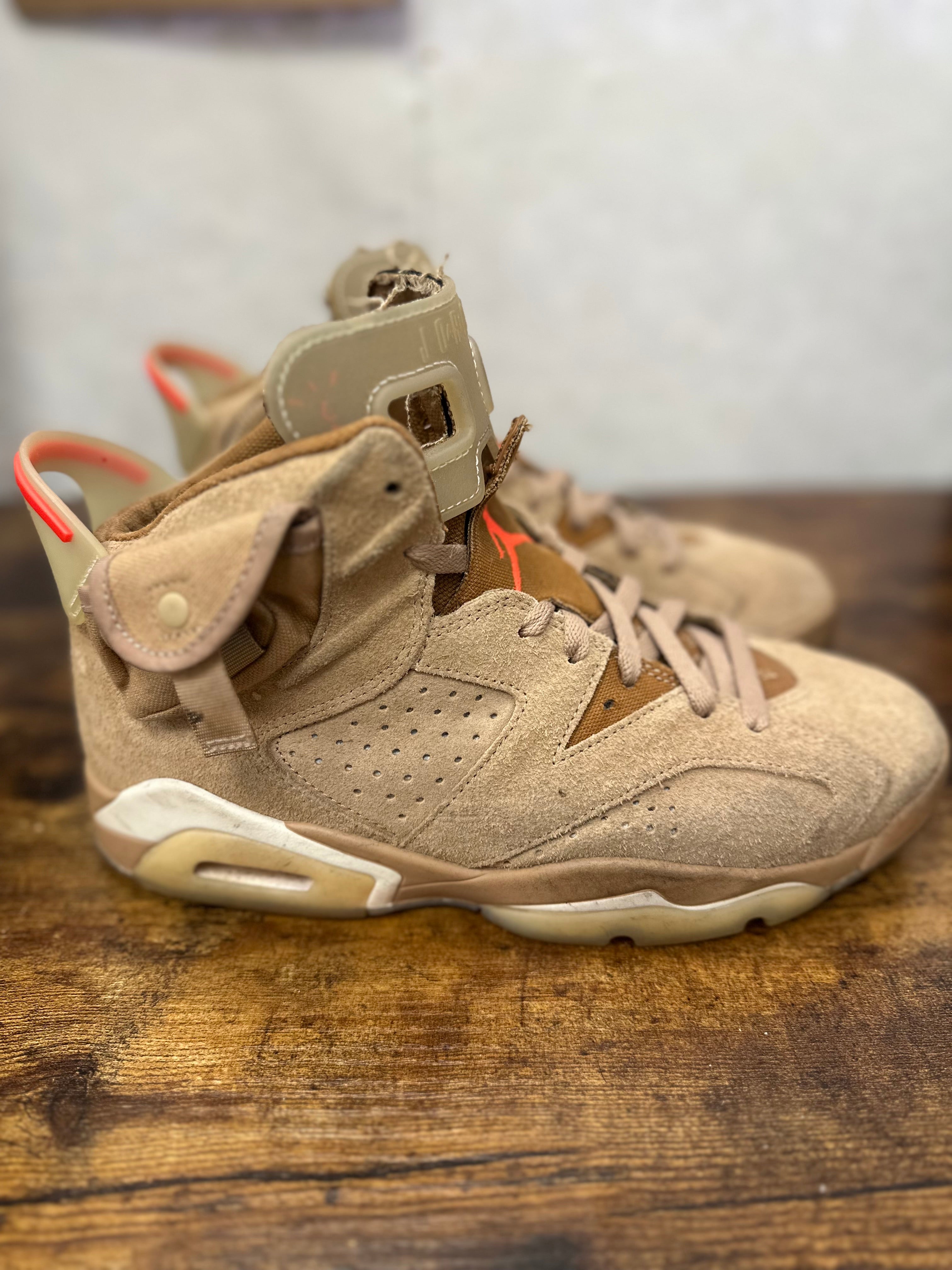 Jordan 6 Retro “Travis Scott British Khaki” Size 9 preowned no box