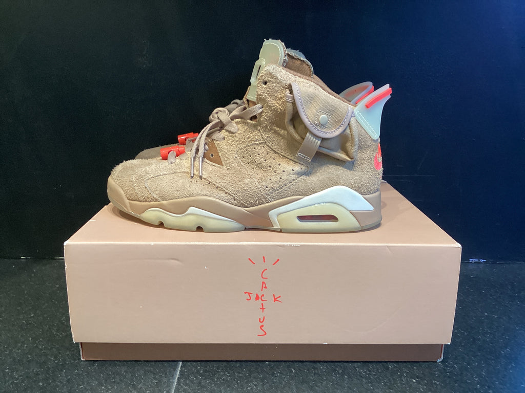 Travis Scott Jordan 6 “British Khaki” Preowned Size 9