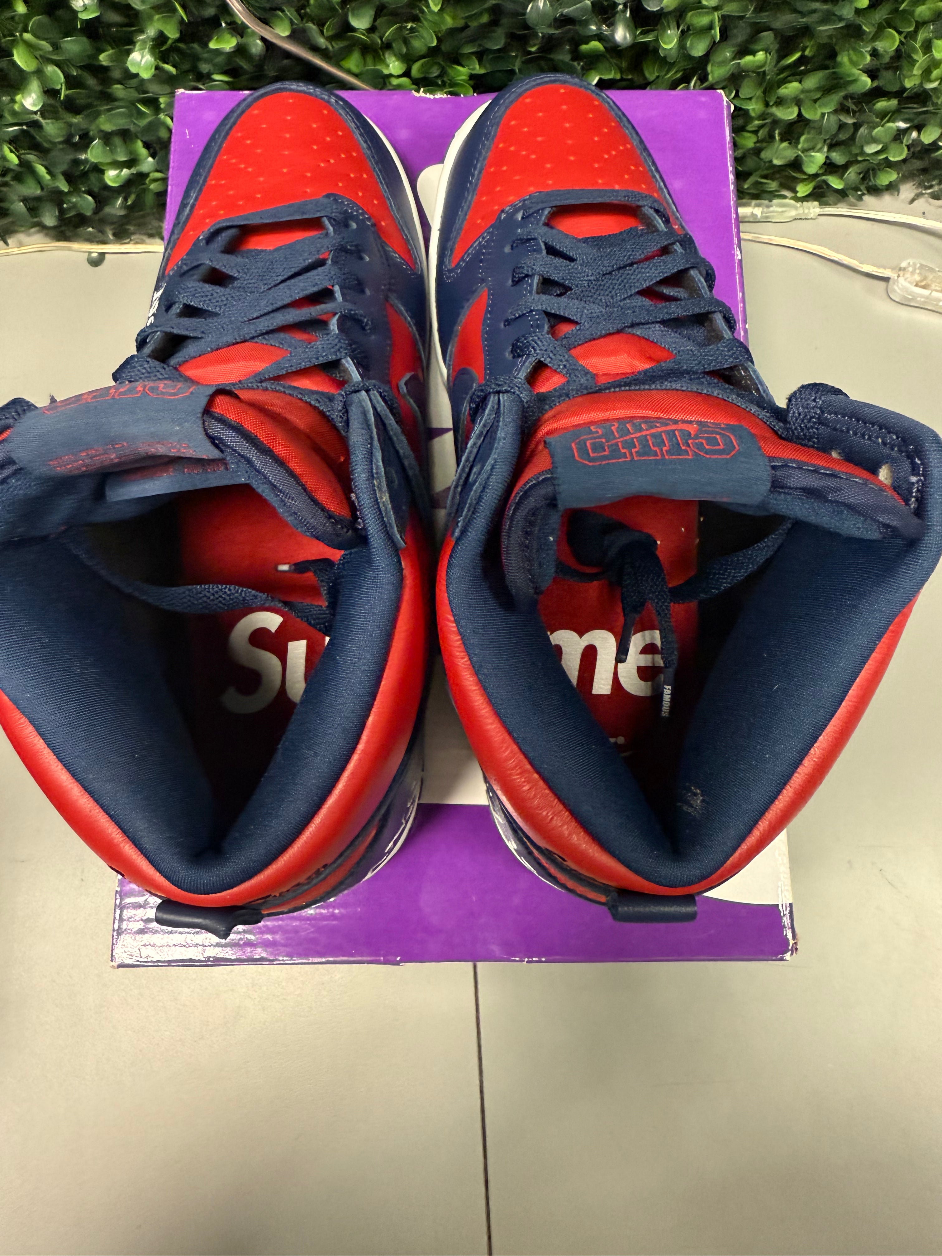 Nike SB Dunk High Supreme "By Any Means Navy "Size 9 Preowned