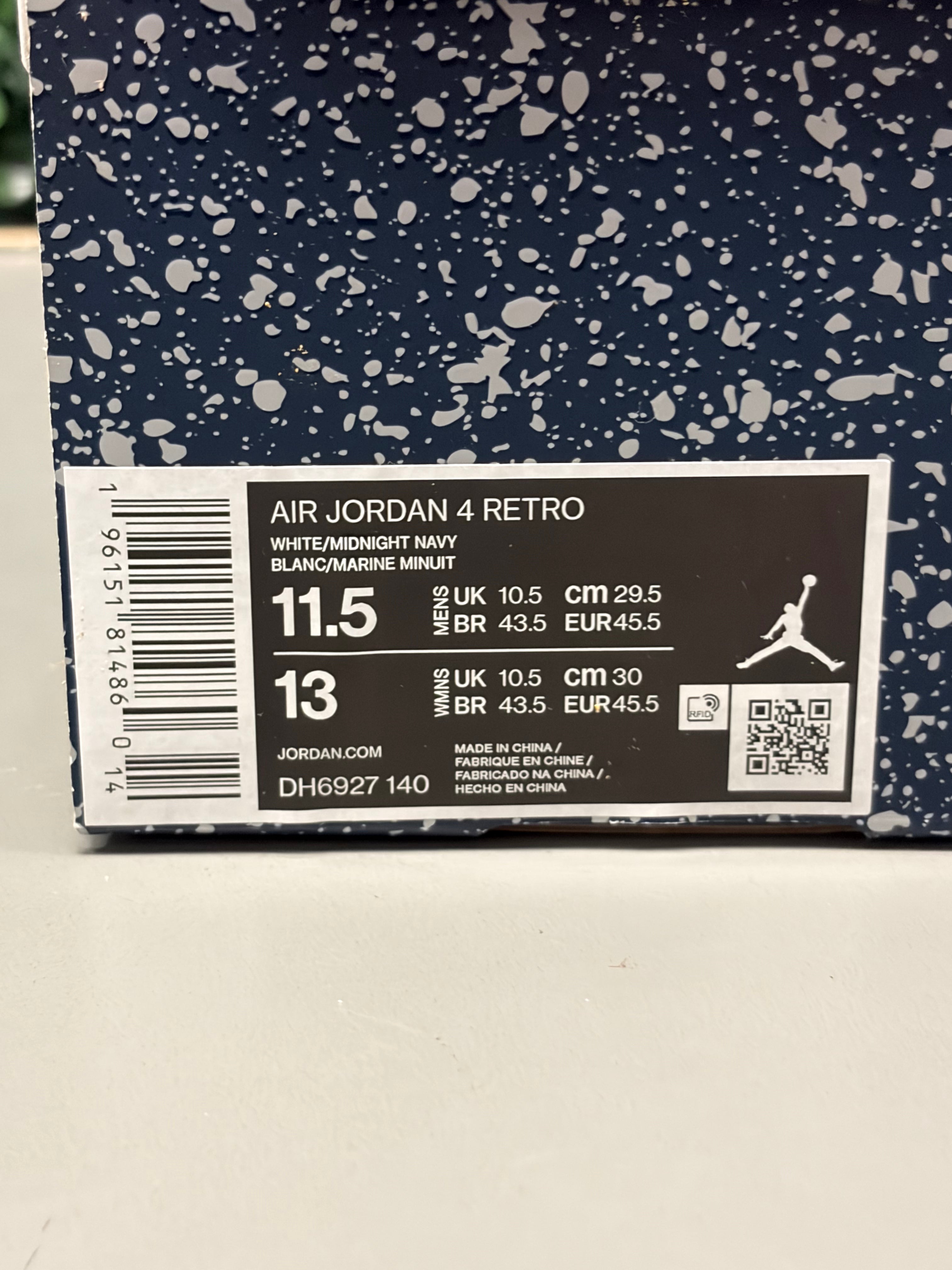 Jordan 4 "Midnight Navy" Size 11.5 Preowned